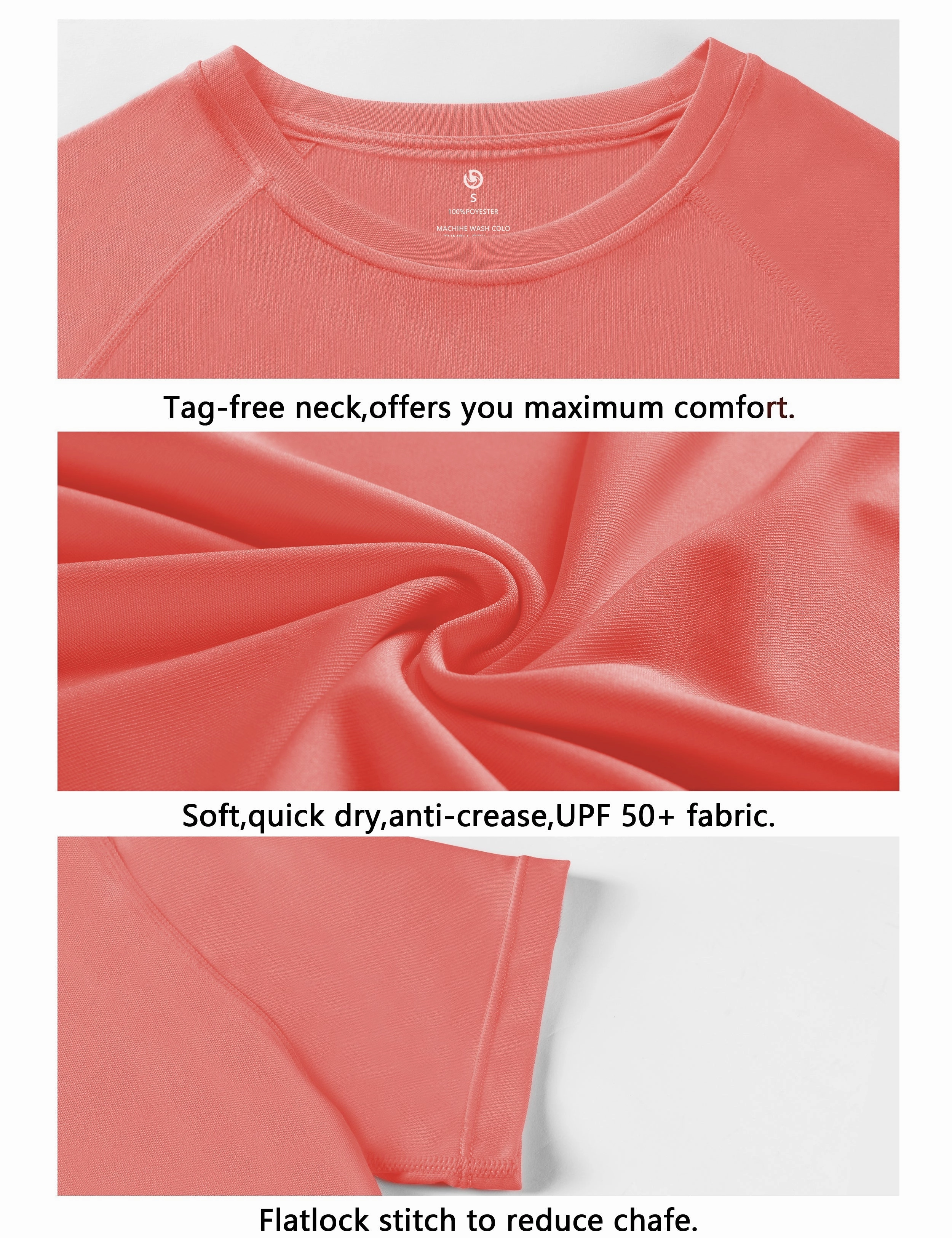 Short Sleeve Athletic Shirts coral_Pilates