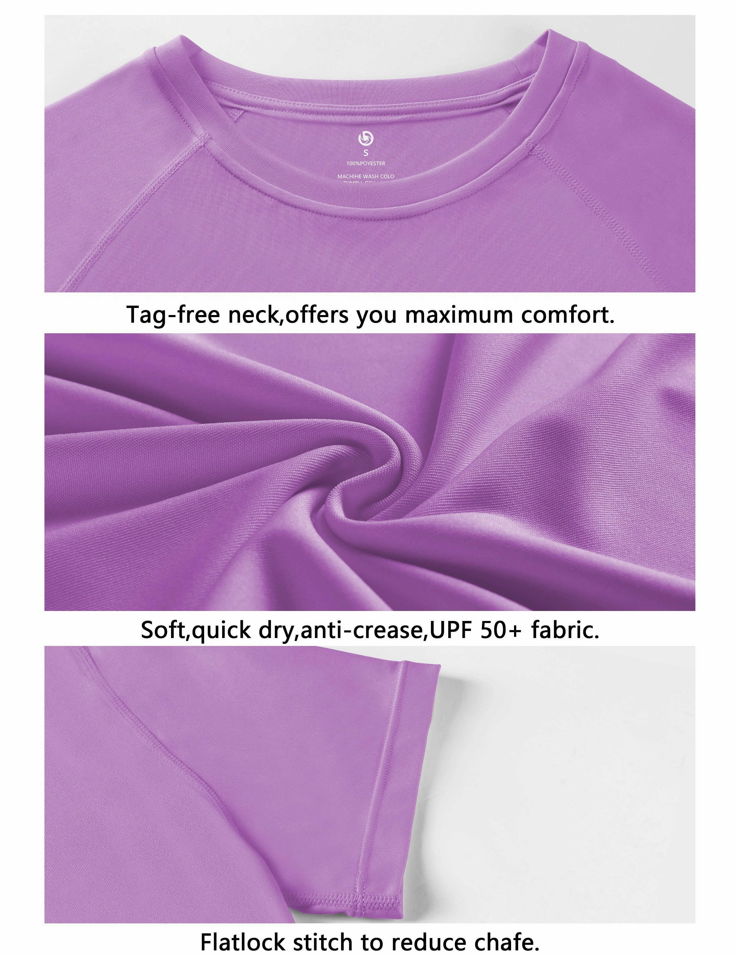 Short Sleeve Athletic Shirts purple_Running