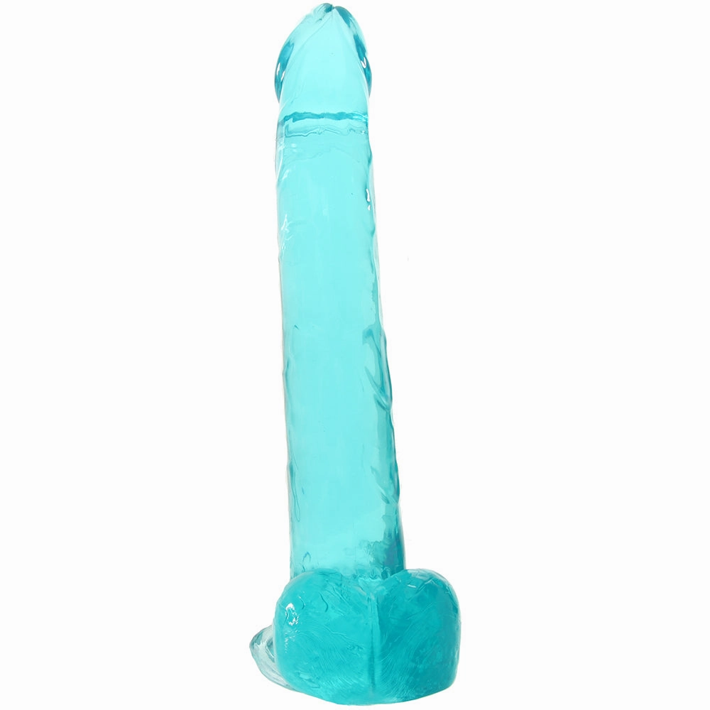 Size Queen 10 Inch Jelly Dildo in Teal