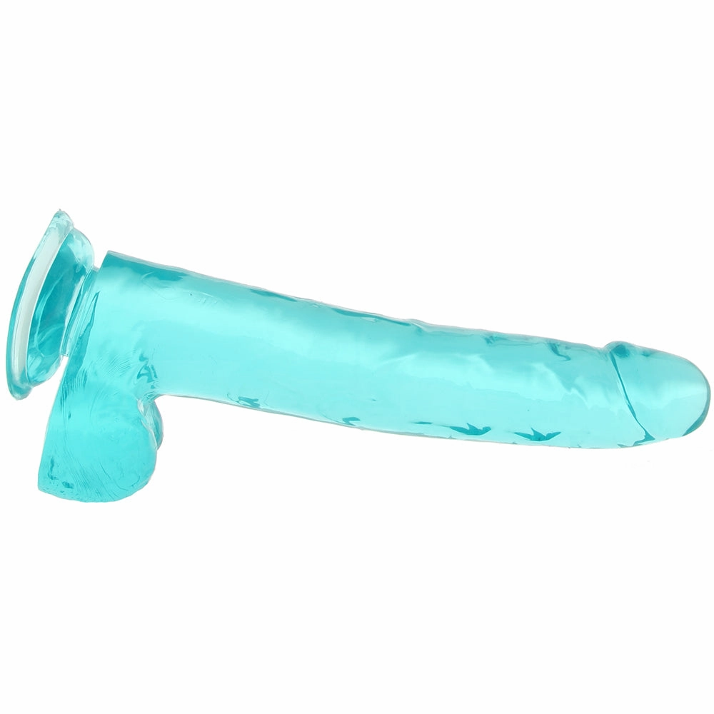 Size Queen 10 Inch Jelly Dildo in Teal
