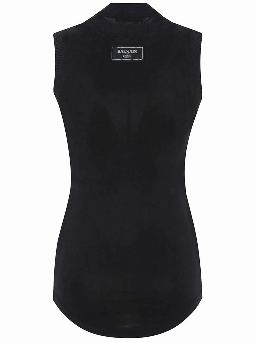 Sl Double Collar Twisted Tank Top