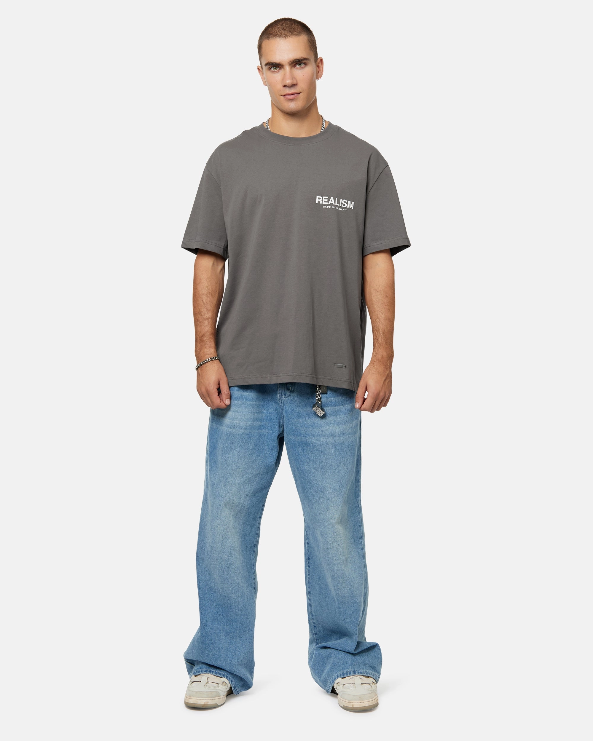 SSS REALISM HEAVEN LOGO TEE COOL GREY