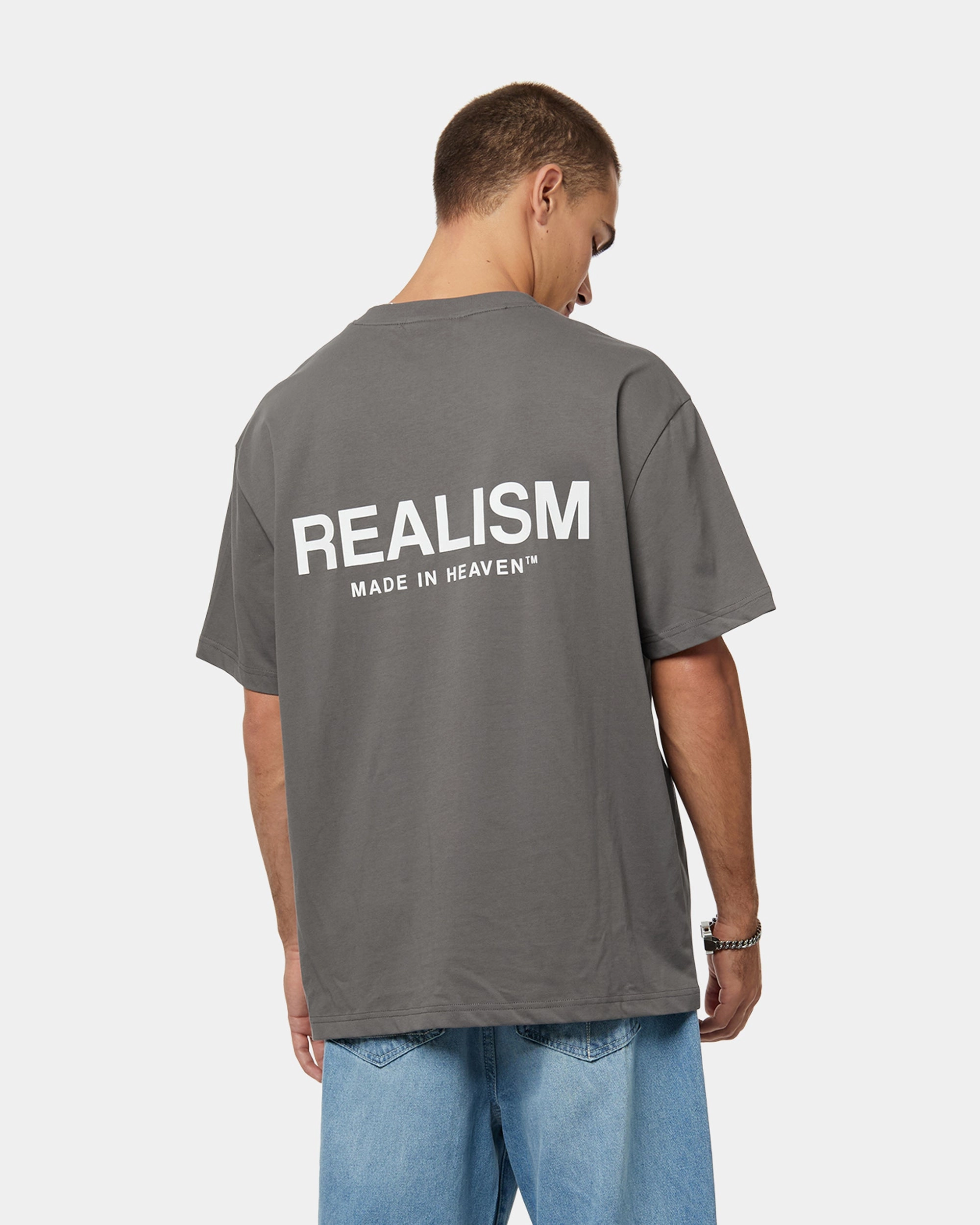 SSS REALISM HEAVEN LOGO TEE COOL GREY