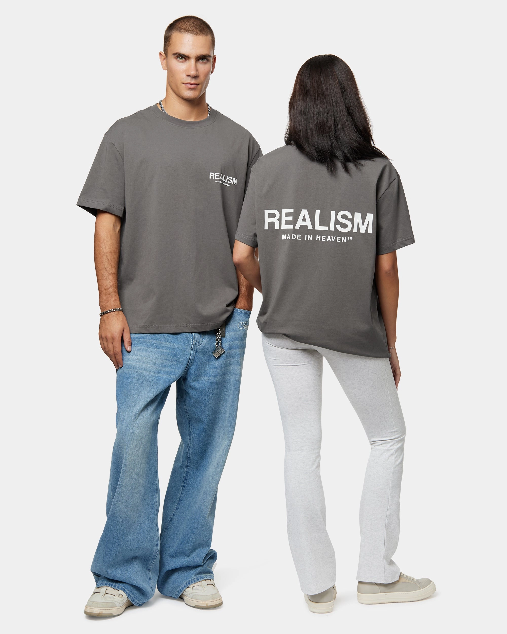 SSS REALISM HEAVEN LOGO TEE COOL GREY