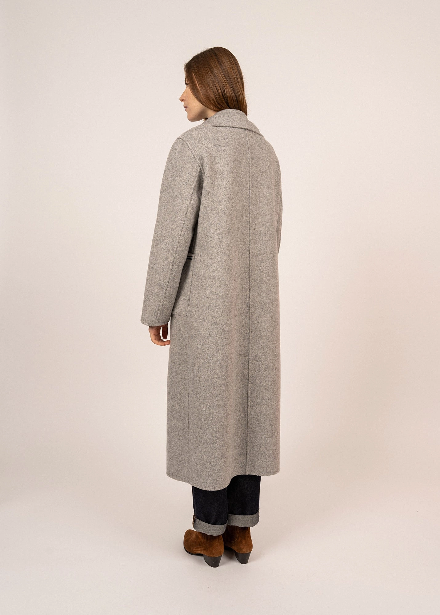 ST LOUISA - Reversible Dress Coat for Women (GREY / ORANGE)