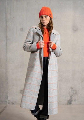 ST LOUISA - Reversible Dress Coat for Women (GREY / ORANGE)