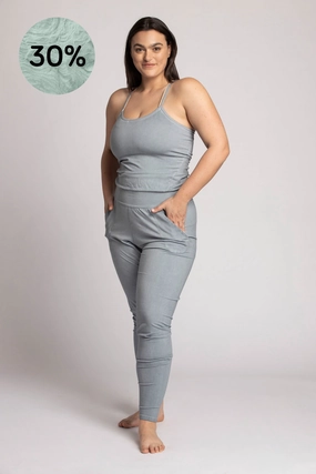 Stonewash Long Yoga Jumpsuit