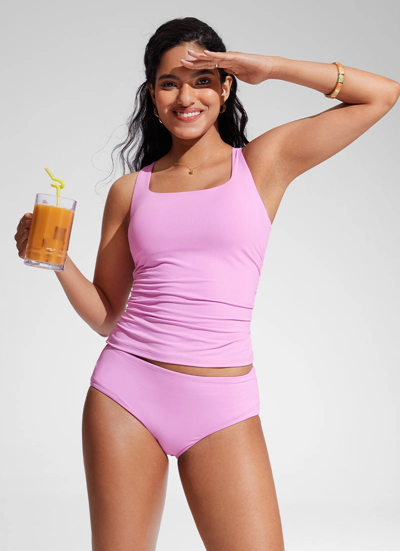 Sunshine Tankini Tops Square Neck