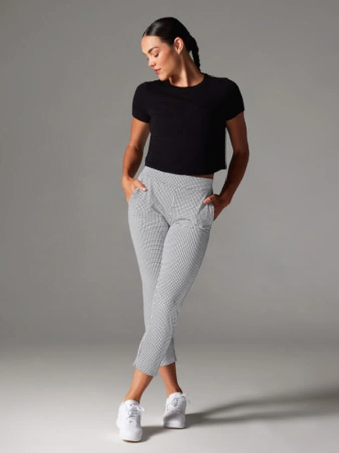 Tavi Ribbed Women's Tee Top - Ebony