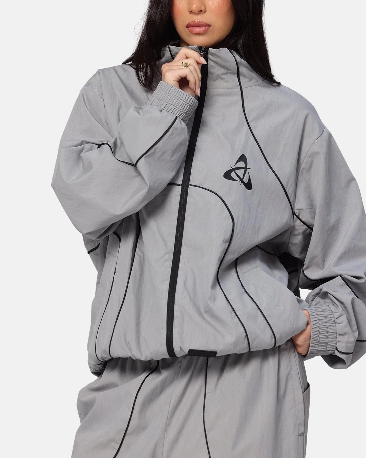 The Anti Order Stereo Nylon Track Jacket Grey