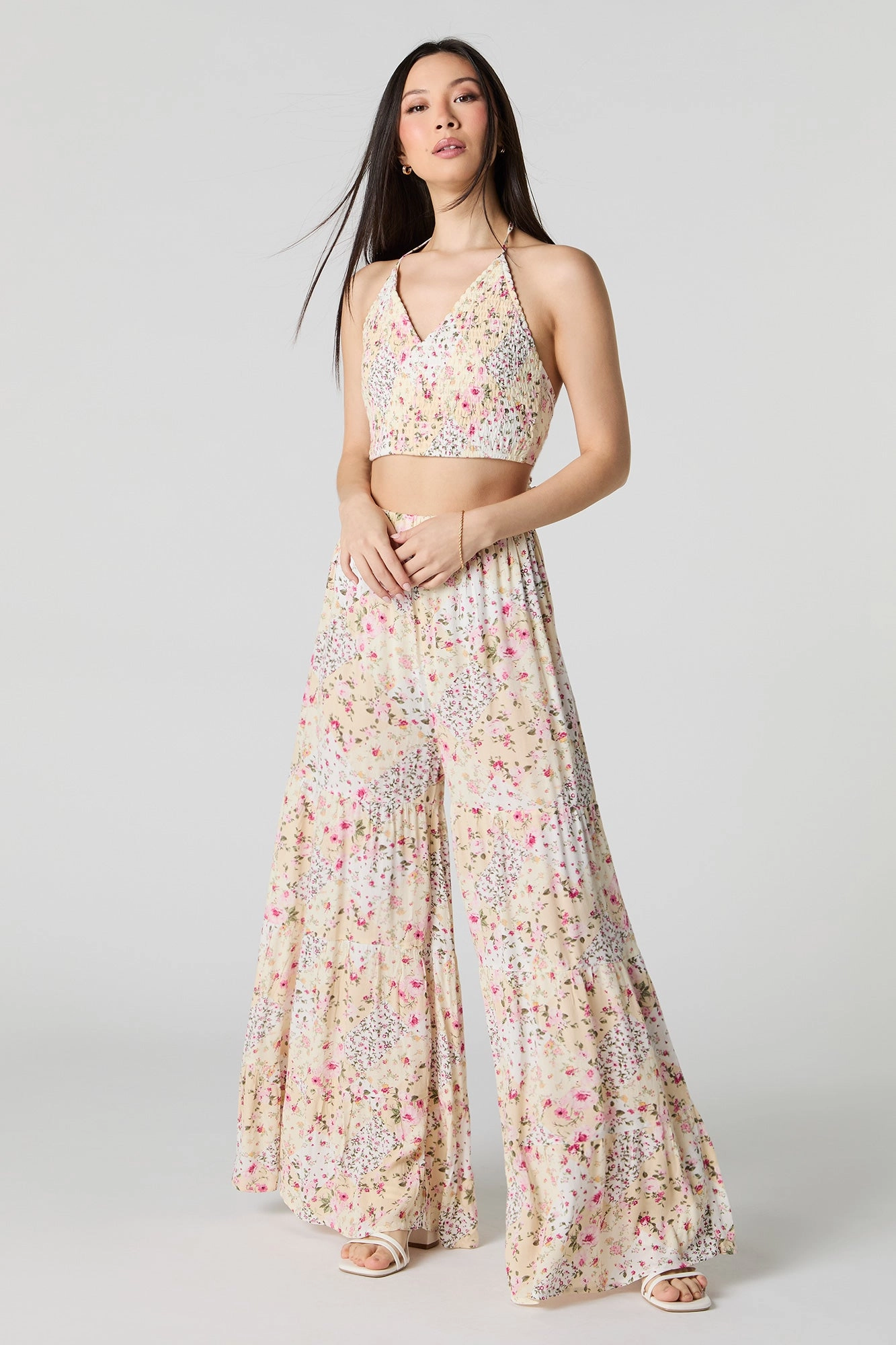 Tiered Wide Leg Pant