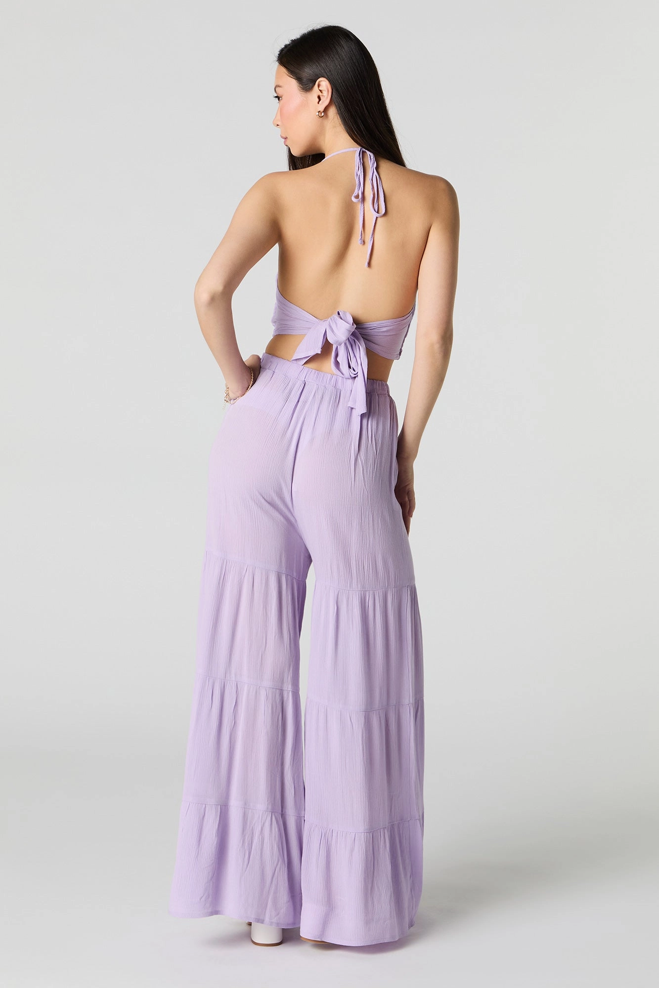 Tiered Wide Leg Pant