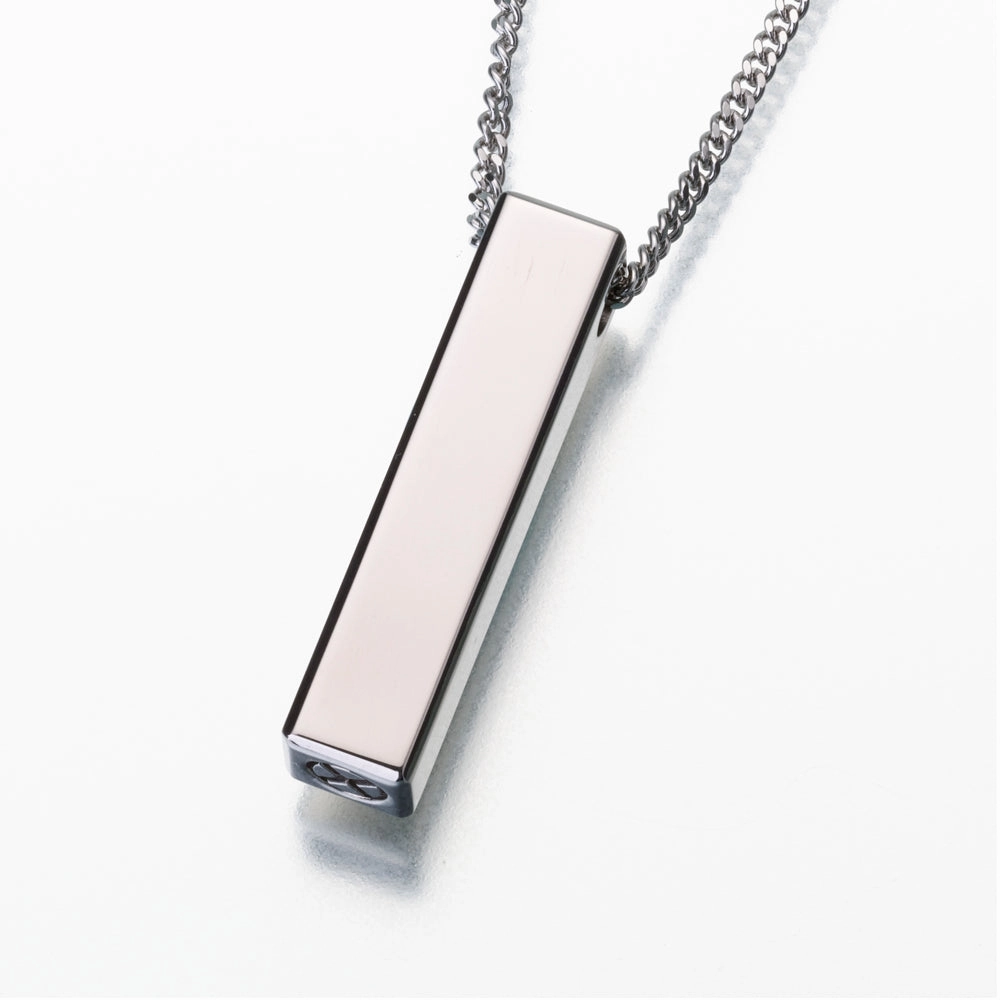 Titanium Long Narrow Slide Rectangle Pendant Cremation Jewelry