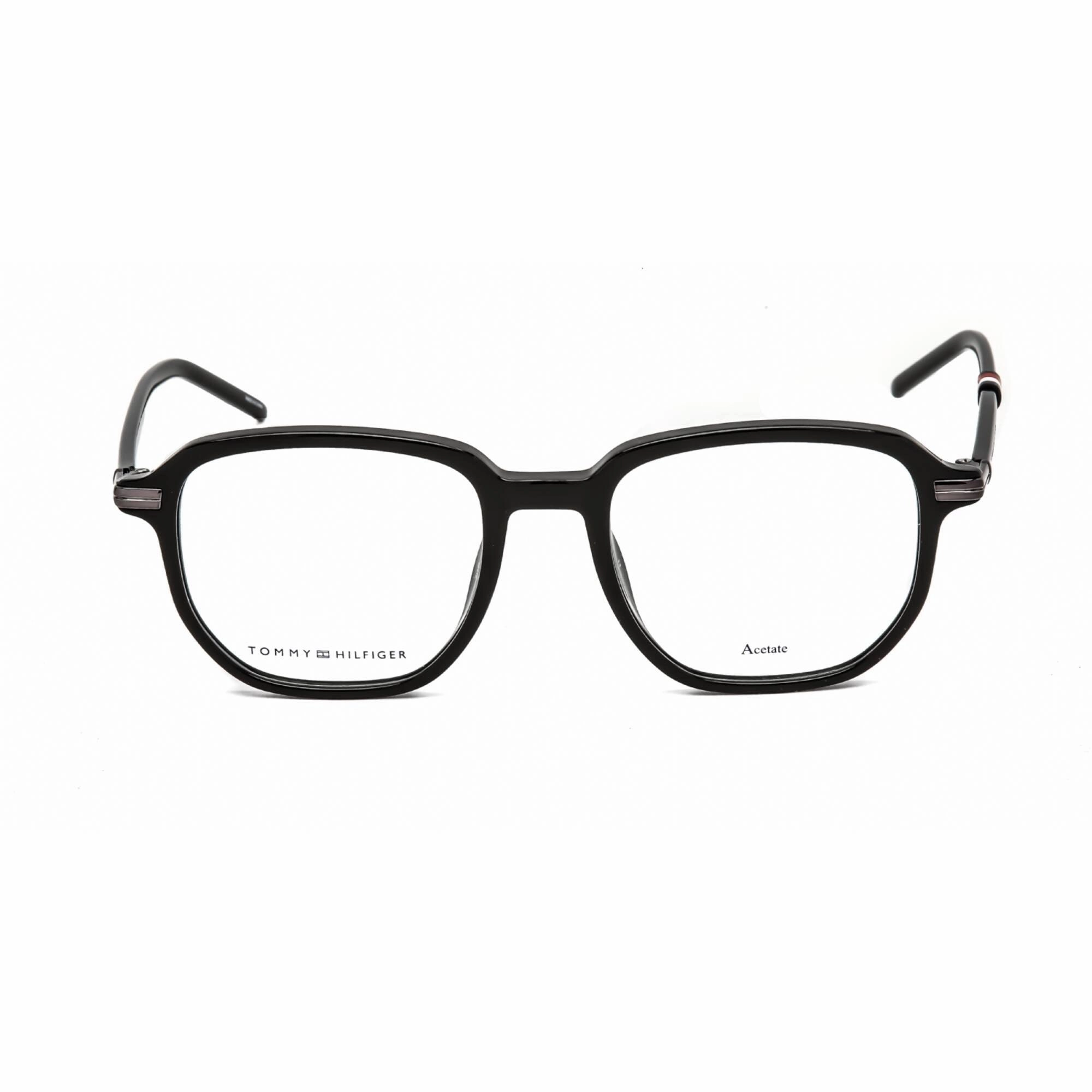 Tommy Hilfiger Men's Eyeglasses - Black Full Rim Rectangular Frame | TH 1689 0807 00