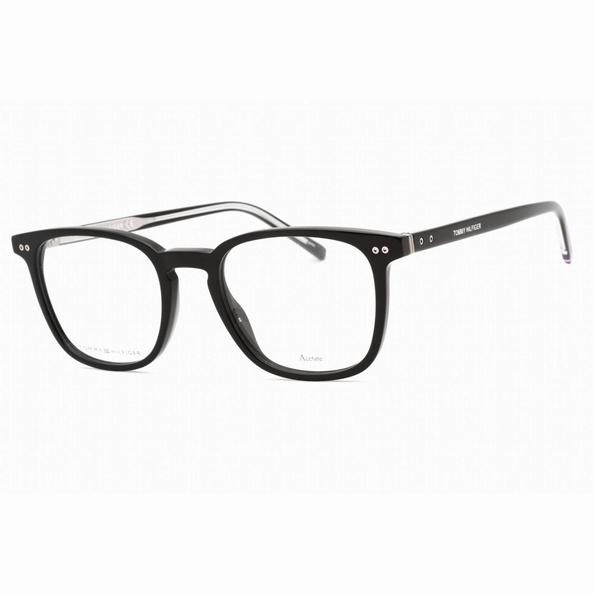 Tommy Hilfiger Men's Eyeglasses - Black Full Rim Square Shape Frame | TH 1814 0807 00