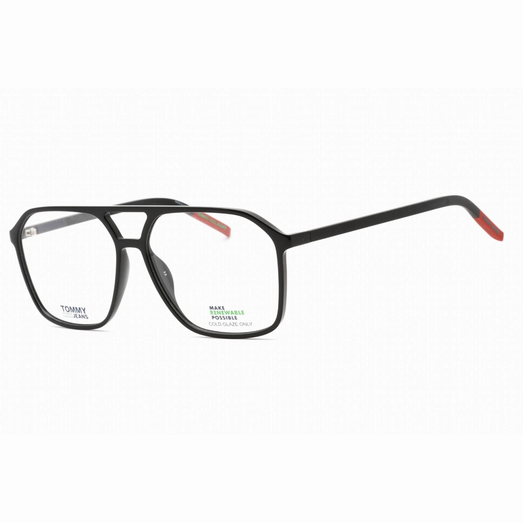 Tommy Hilfiger Men's Eyeglasses - Black Plastic Full Rim | TJ 0009 0807 00