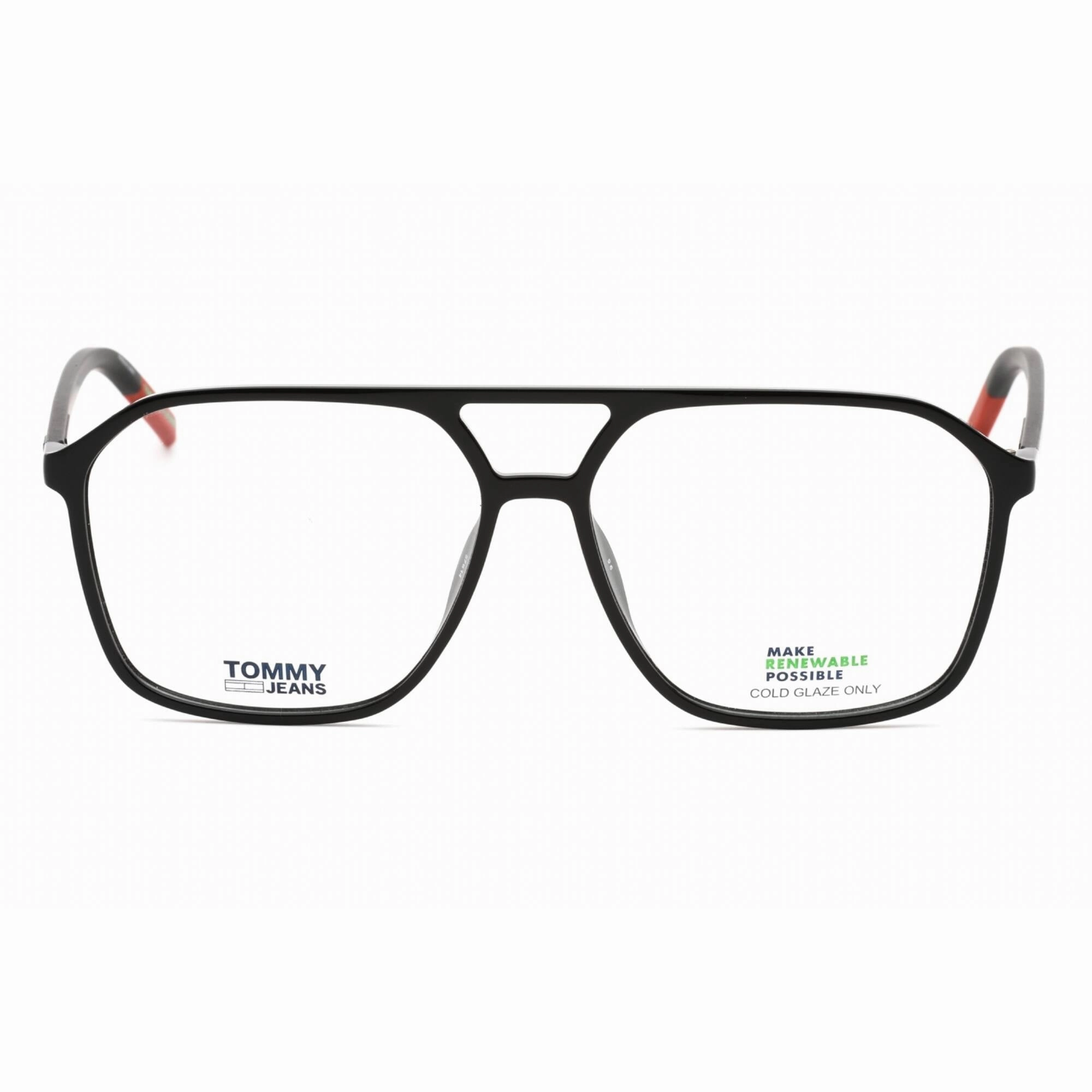 Tommy Hilfiger Men's Eyeglasses - Black Plastic Full Rim | TJ 0009 0807 00