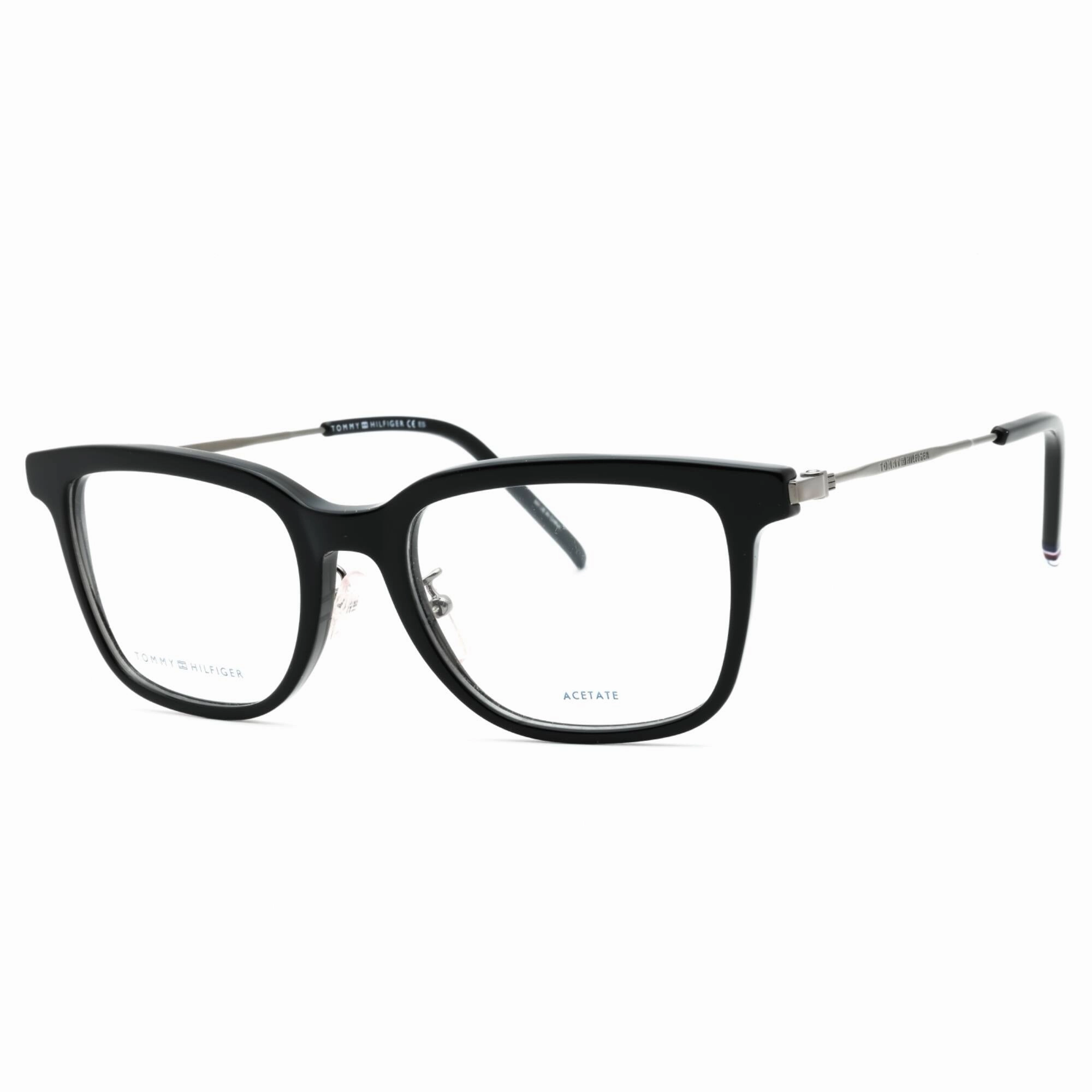 Tommy Hilfiger Men's Eyeglasses - Black Plastic Square Full Rim | TH 1901/F 0807 00