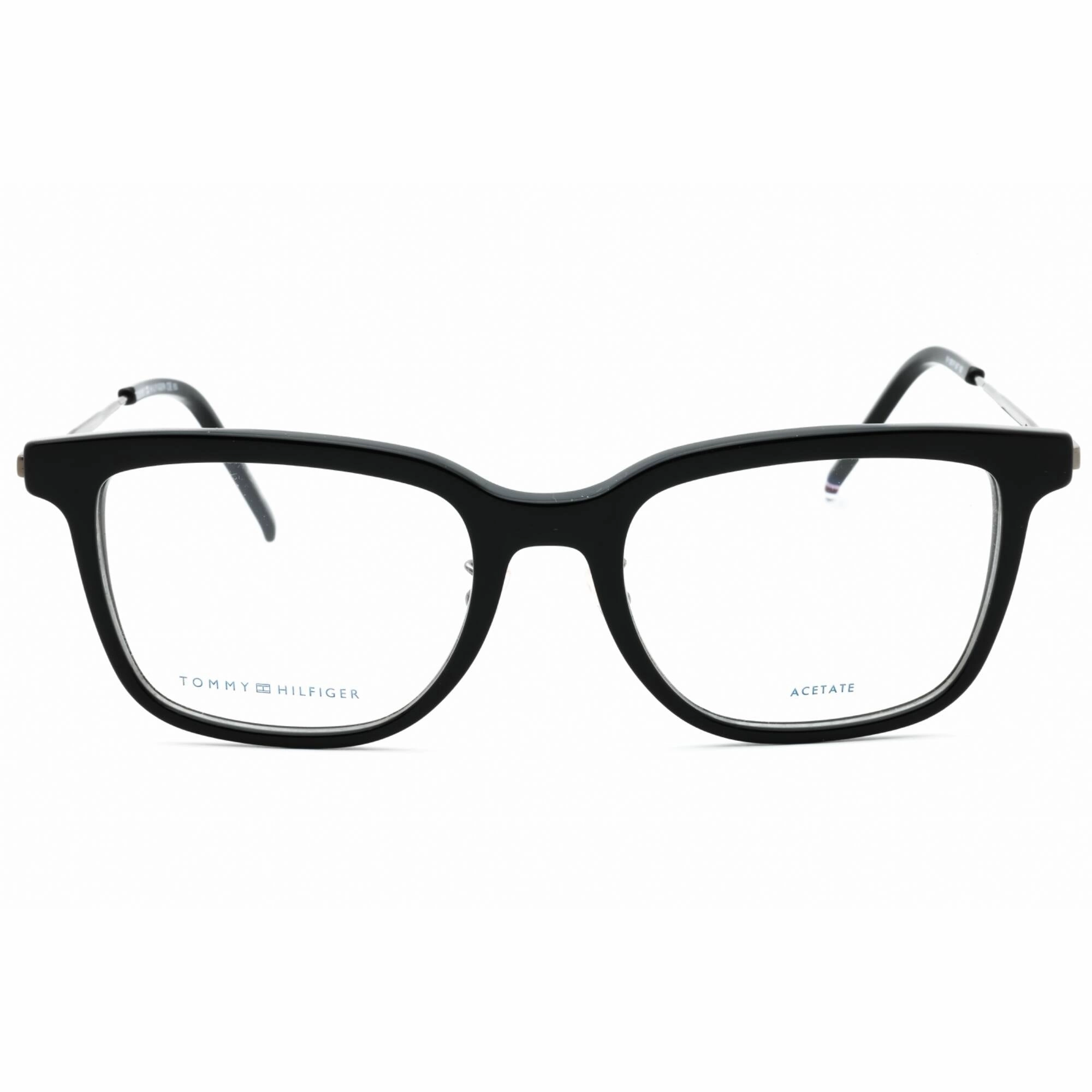 Tommy Hilfiger Men's Eyeglasses - Black Plastic Square Full Rim | TH 1901/F 0807 00