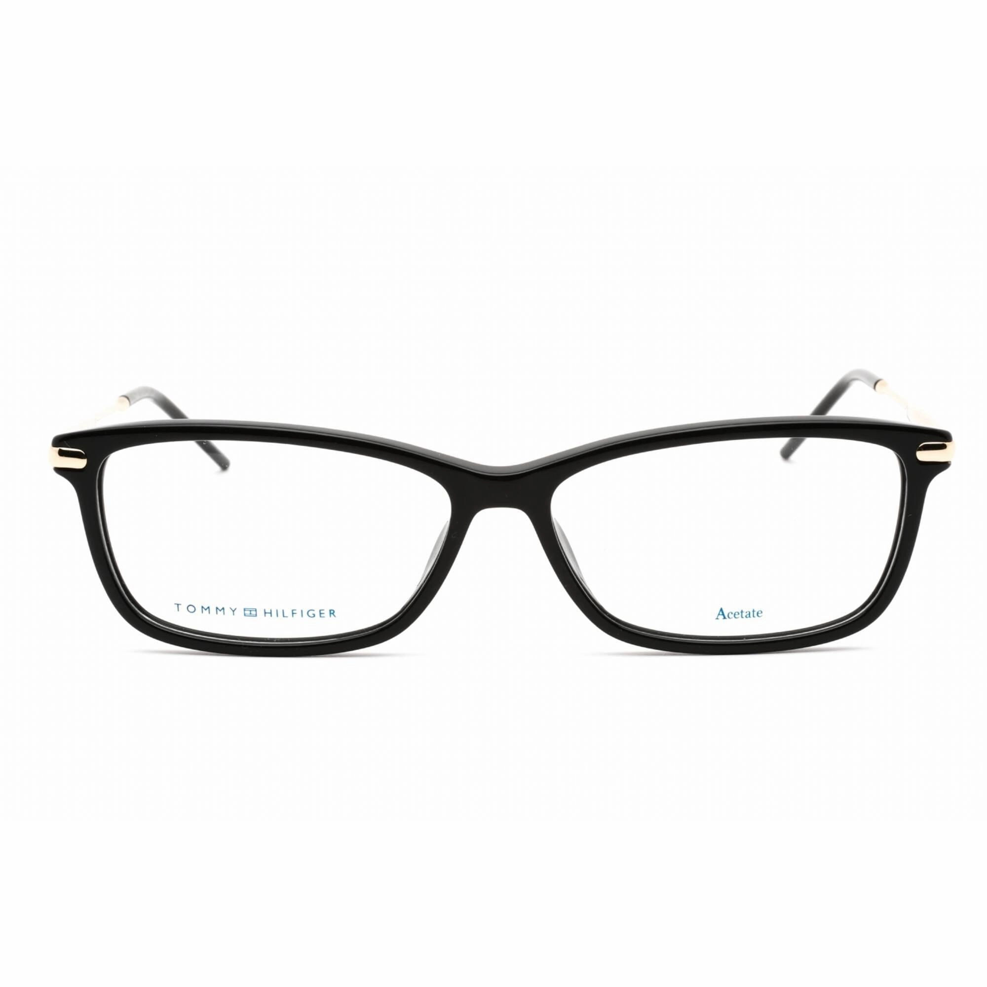 Tommy Hilfiger Men's Eyeglasses - Black Rectangular Clear Demo Lens | TH 1636 0807 00