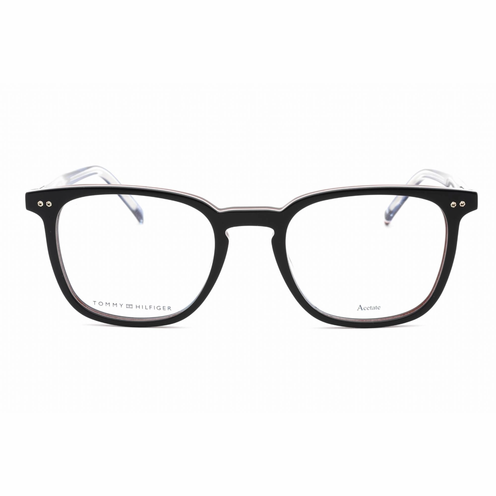 Tommy Hilfiger Men's Eyeglasses - Blue Plastic Full Rim Square Frame | TH 1814 0PJP 00