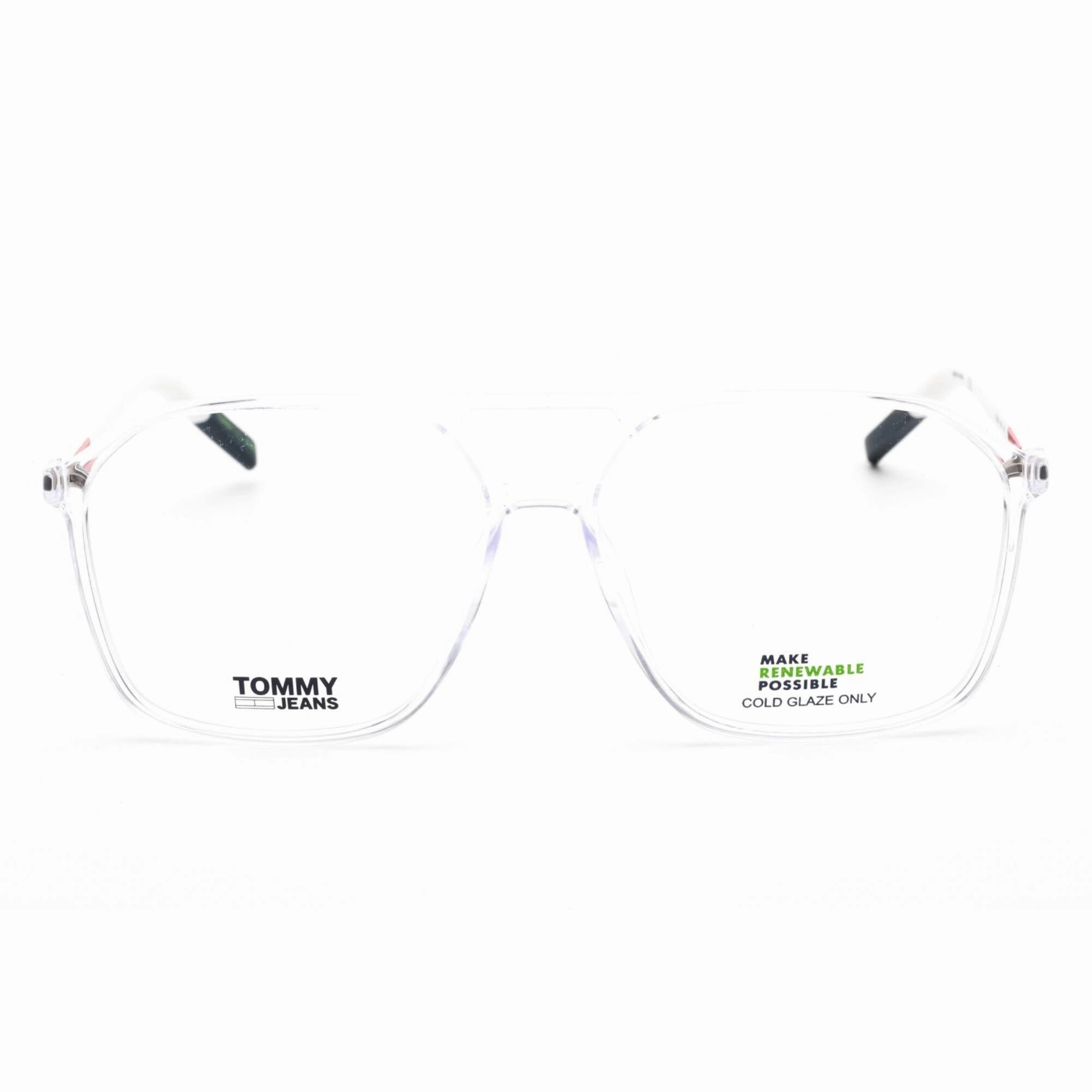 Tommy Hilfiger Men's Eyeglasses - Crystal Plastic Rectangular Frame | TJ 0009 0900 00