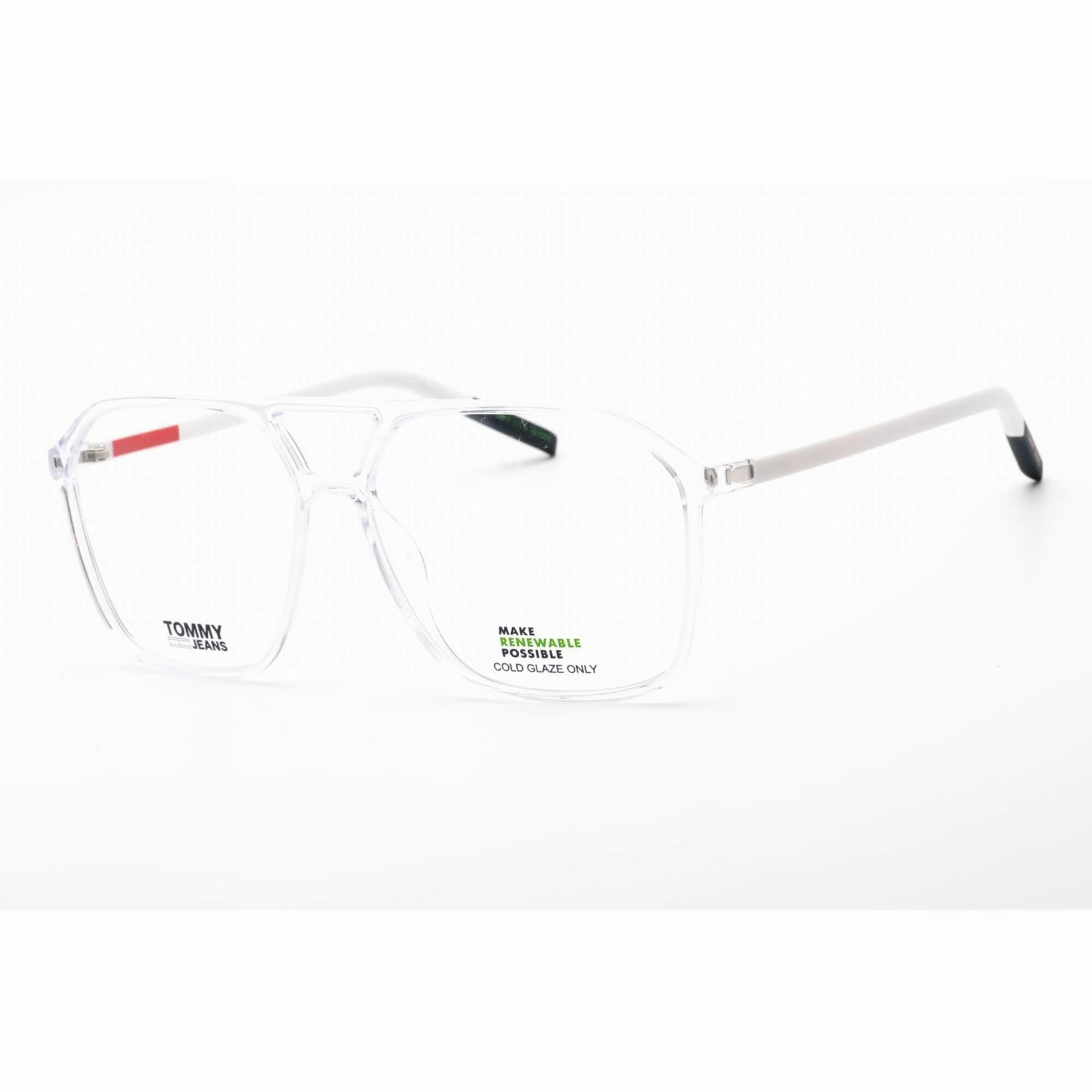Tommy Hilfiger Men's Eyeglasses - Crystal Plastic Rectangular Frame | TJ 0009 0900 00