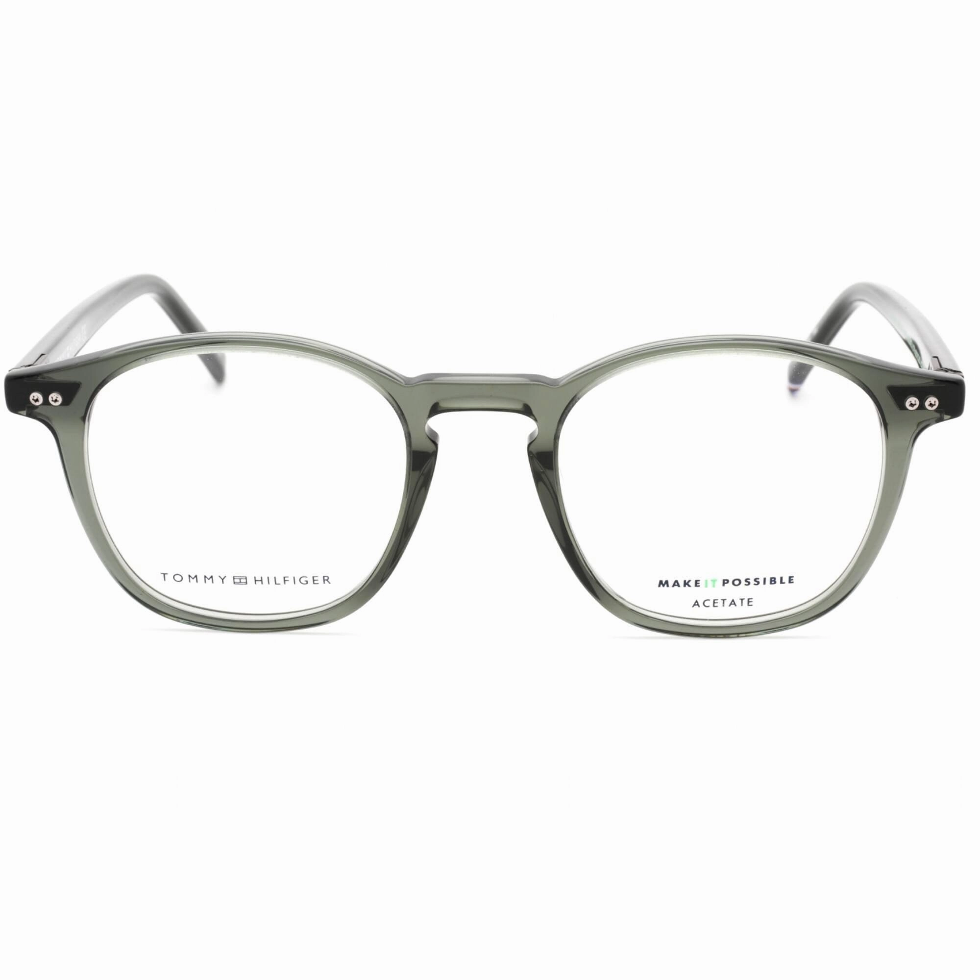 Tommy Hilfiger Men's Eyeglasses - Green Plastic Full Rim Round | TH 1941 01ED 00