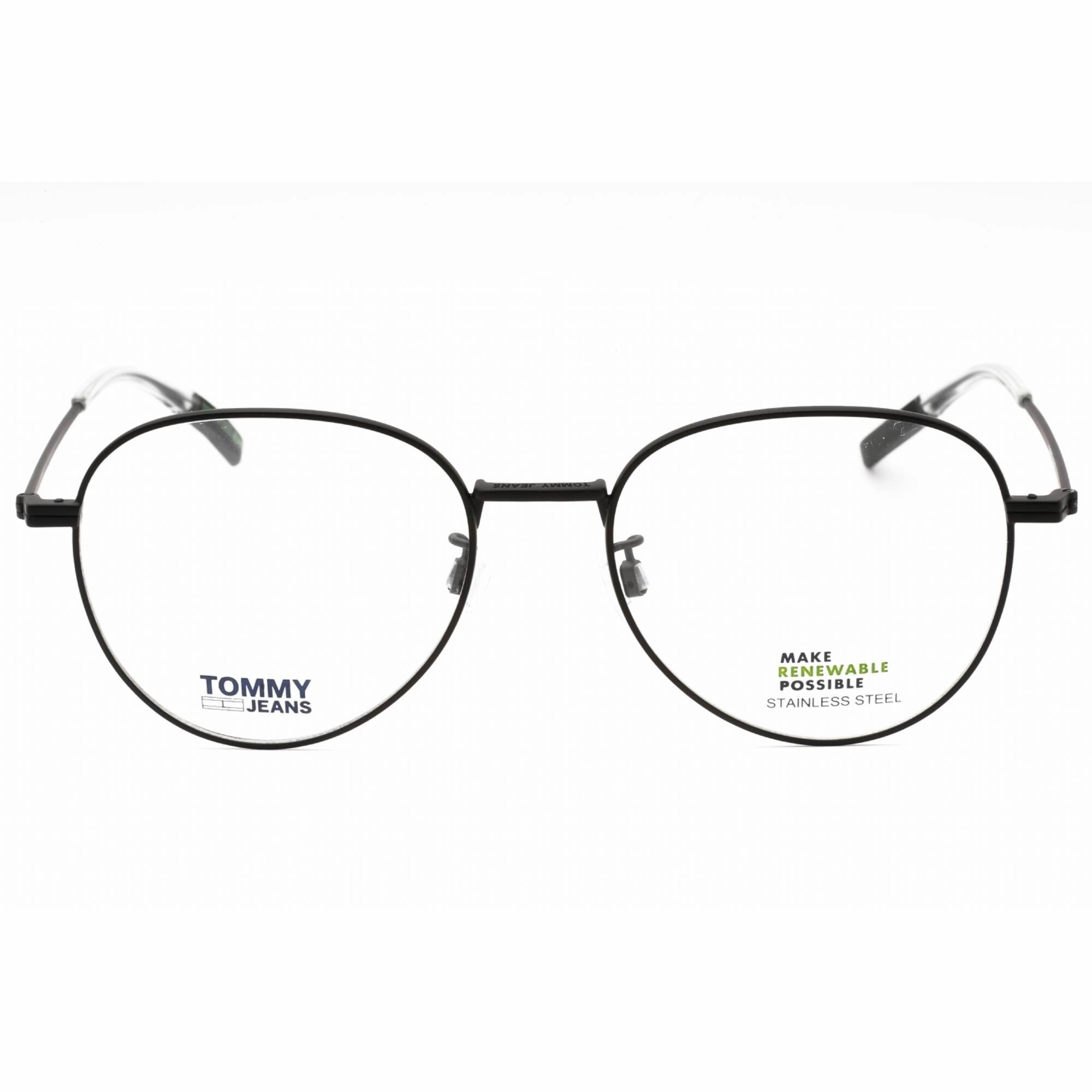 Tommy Hilfiger Men's Eyeglasses - Matte Black Metal Aviator Frame | TJ 0067/F 003