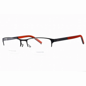 Tommy Hilfiger Men's Eyeglasses - Matte Blue Half Rim Frame | Th 1577/F 0FLL 00