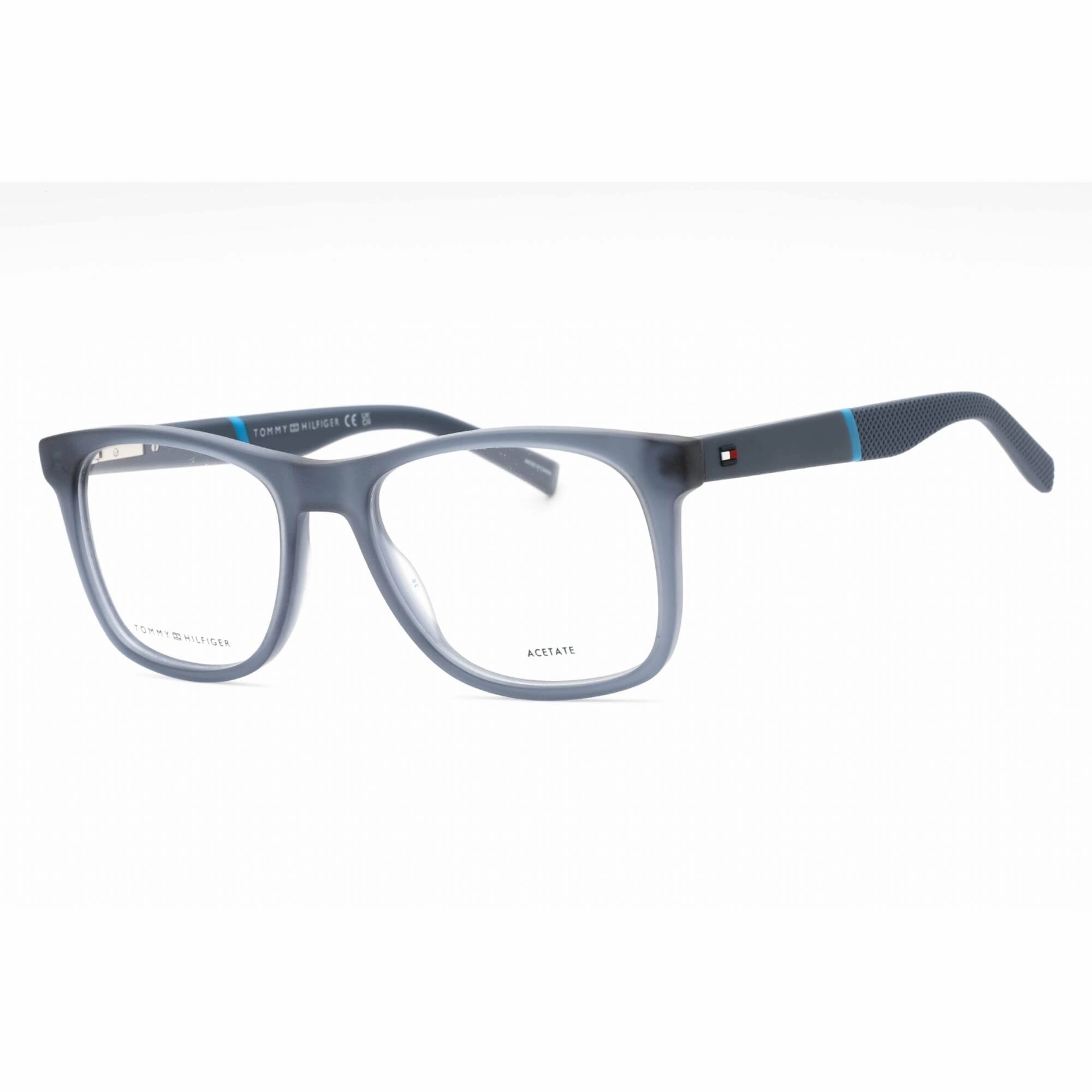 Tommy Hilfiger Men's Eyeglasses - Matte Blue Plastic Square Frame | TH 2046 0IPQ 00