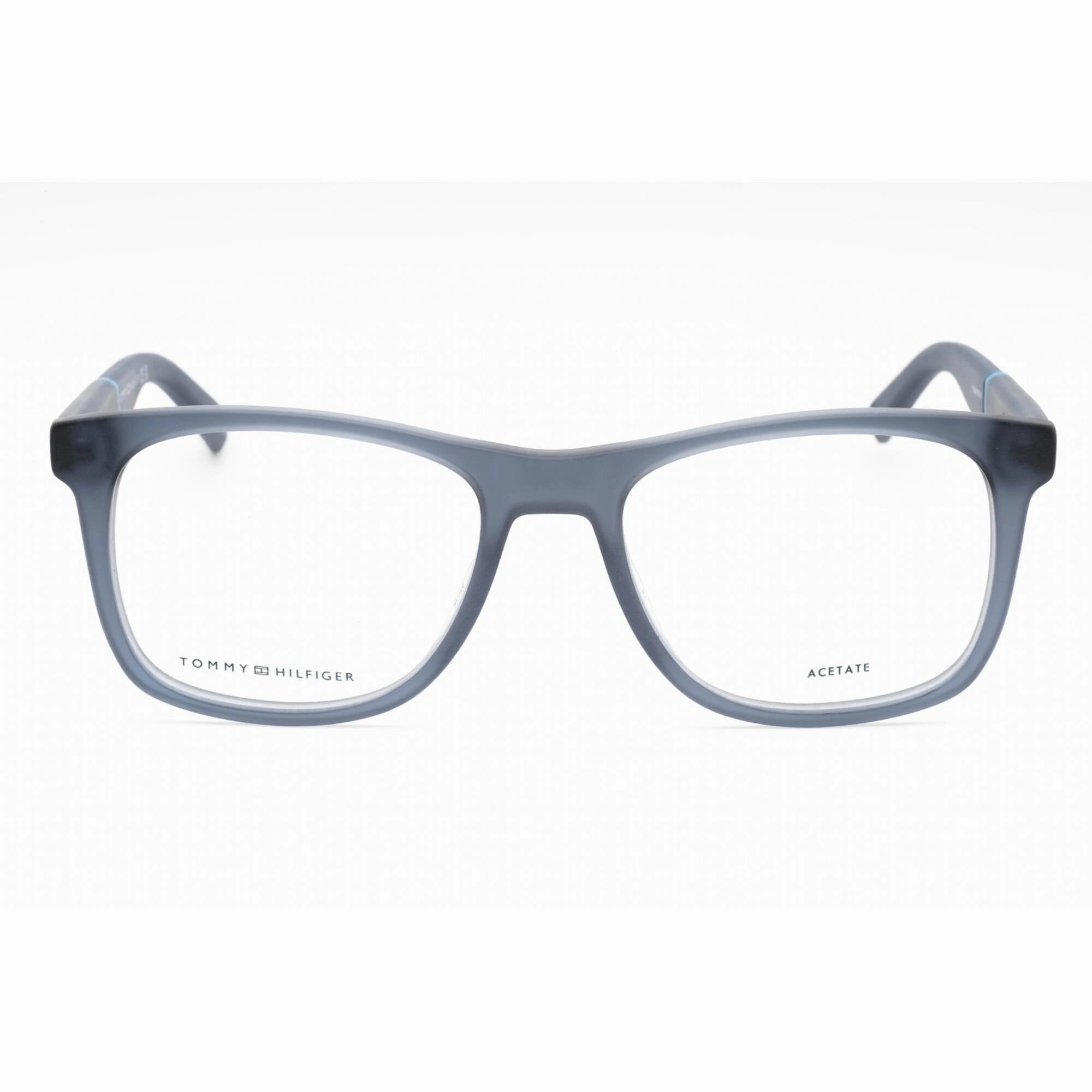 Tommy Hilfiger Men's Eyeglasses - Matte Blue Plastic Square Frame | TH 2046 0IPQ 00