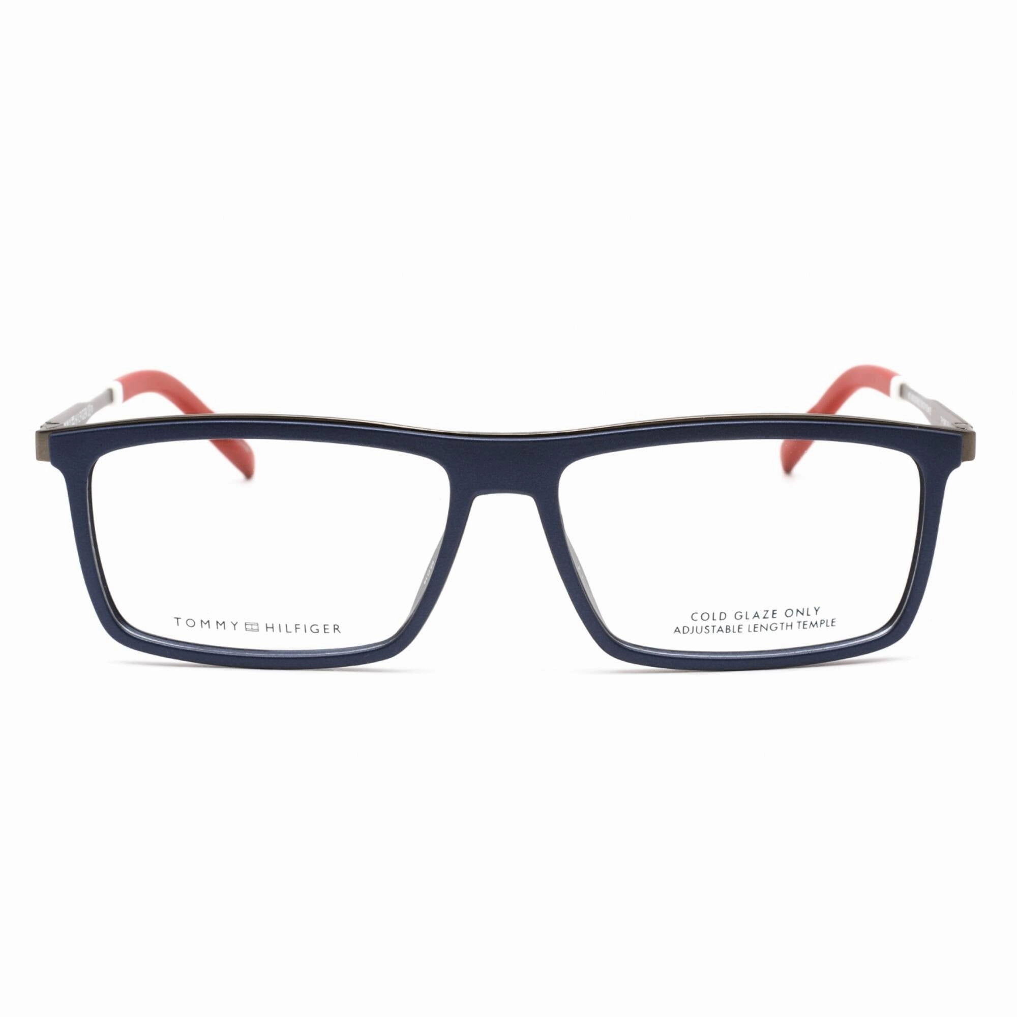 Tommy Hilfiger Men's Eyeglasses - Matte Blue Rectangular Frame | TH 1847 0FLL 00