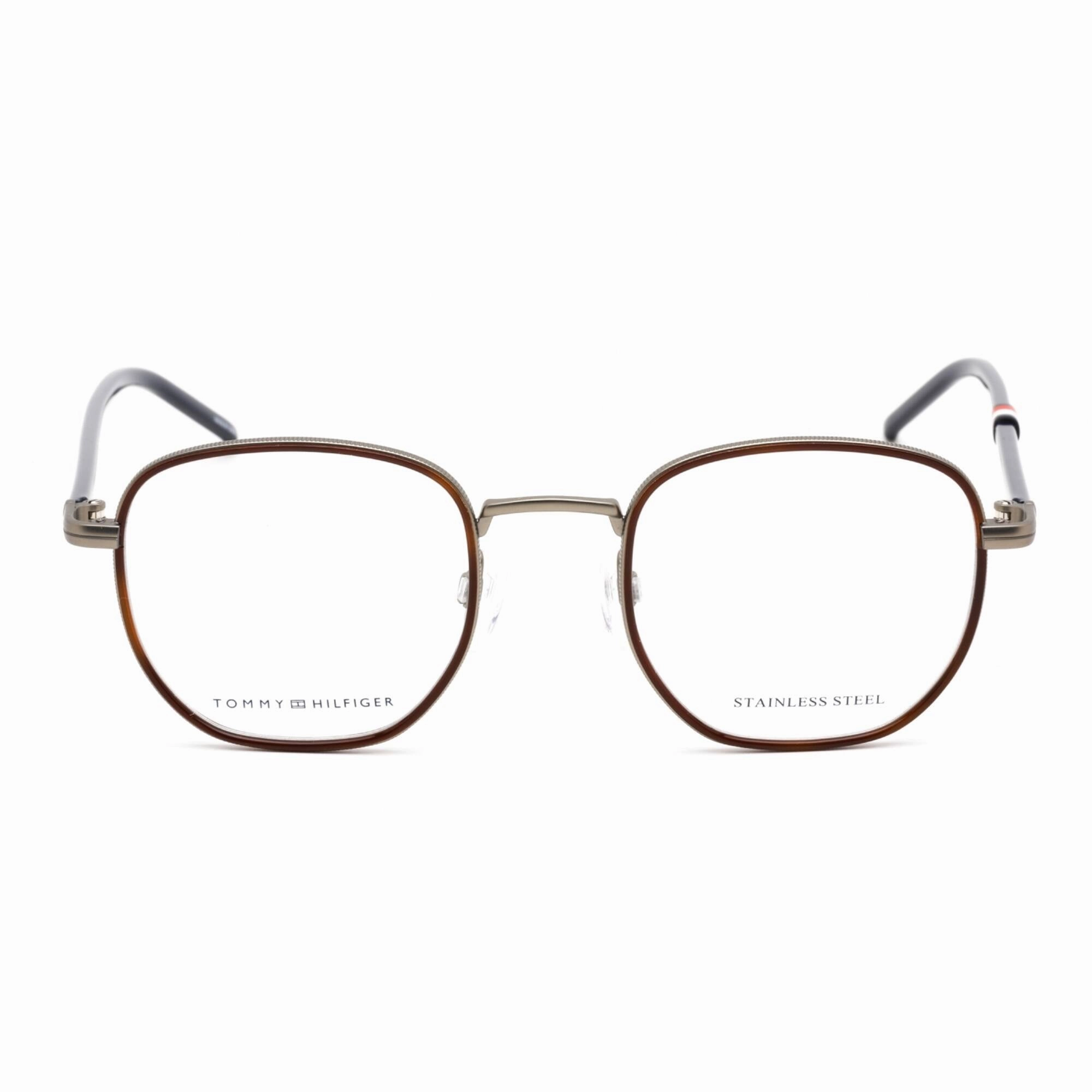 Tommy Hilfiger Men's Eyeglasses - Matte Ruthenium Oval Full Rim | TH 1686 0R81 00