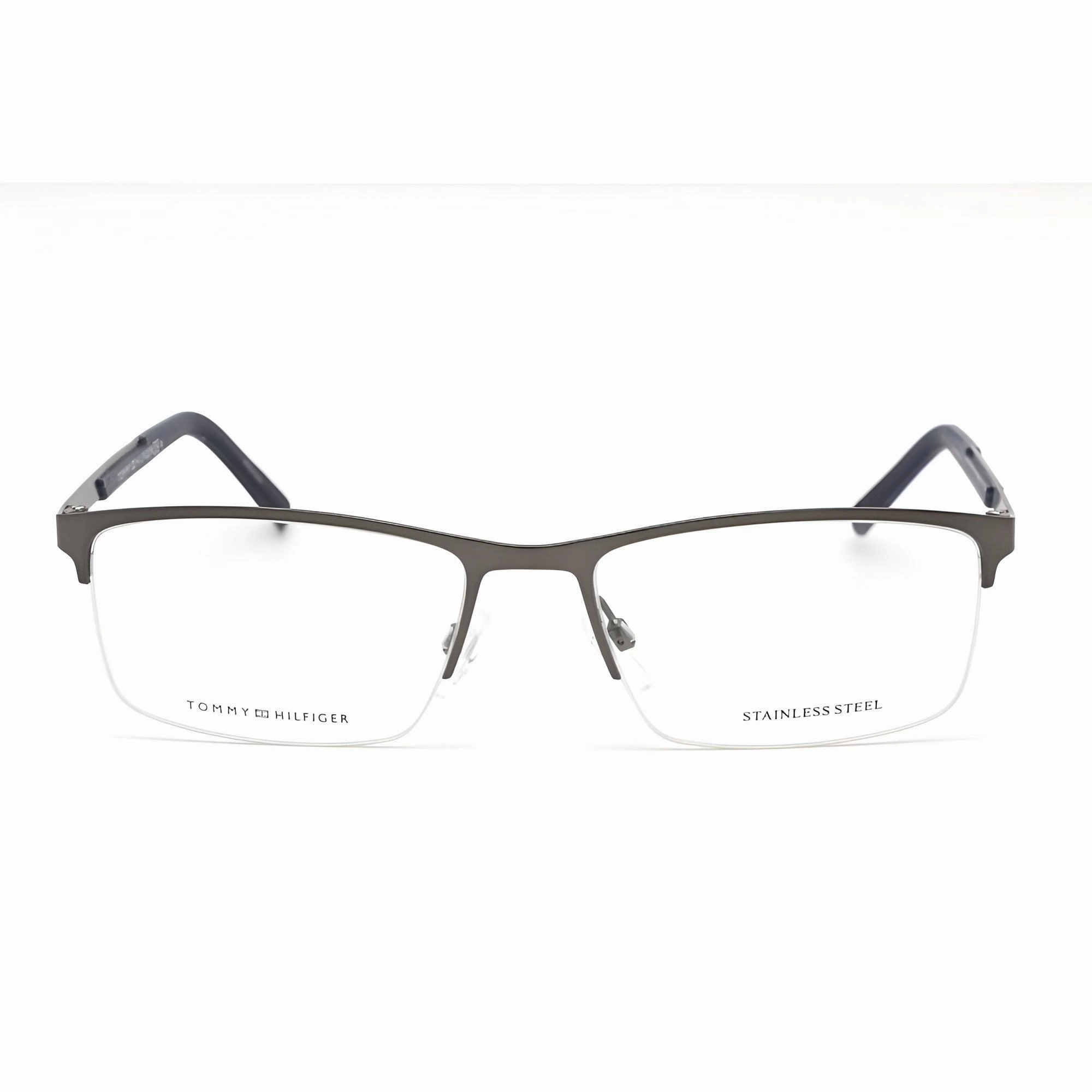 Tommy Hilfiger Men's Eyeglasses - Matte Ruthenium Rectangular Frame | TH 1692 0R80 00