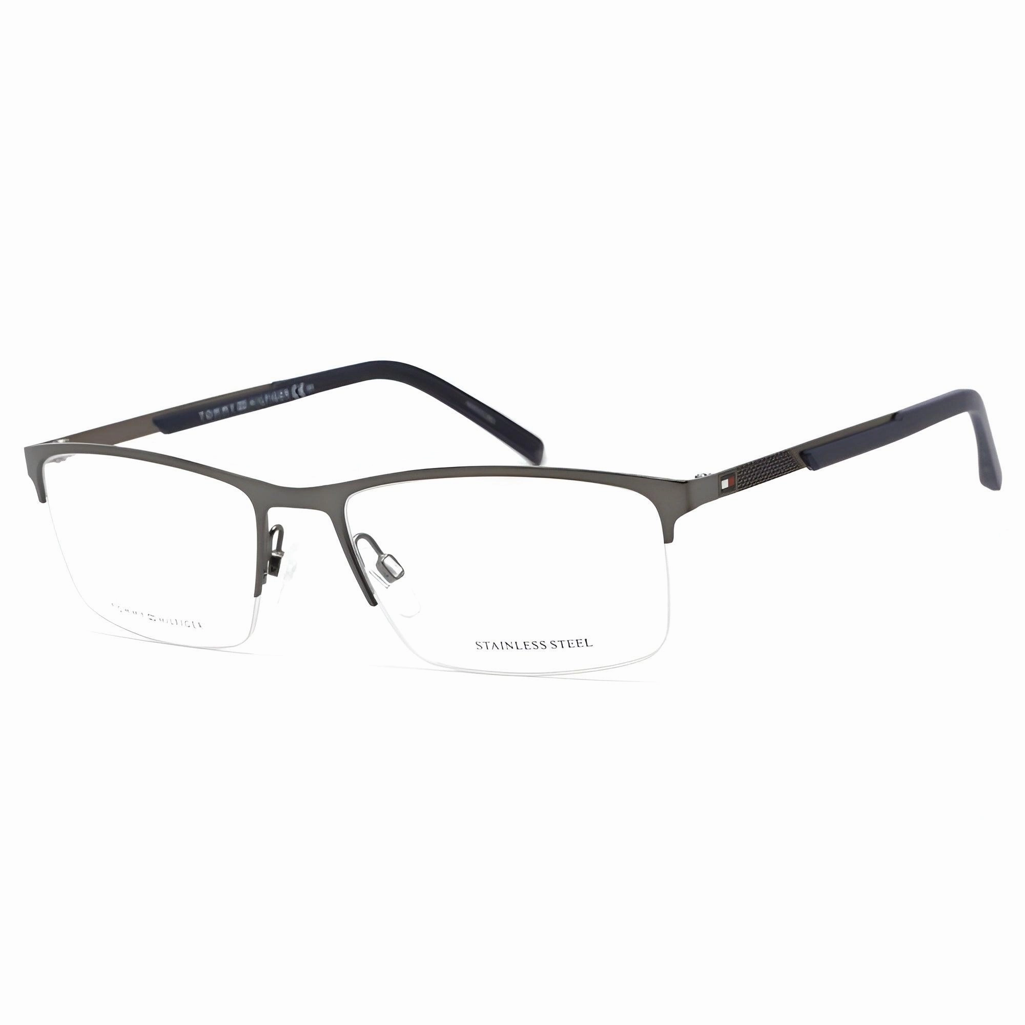 Tommy Hilfiger Men's Eyeglasses - Matte Ruthenium Rectangular Frame | TH 1692 0R80 00