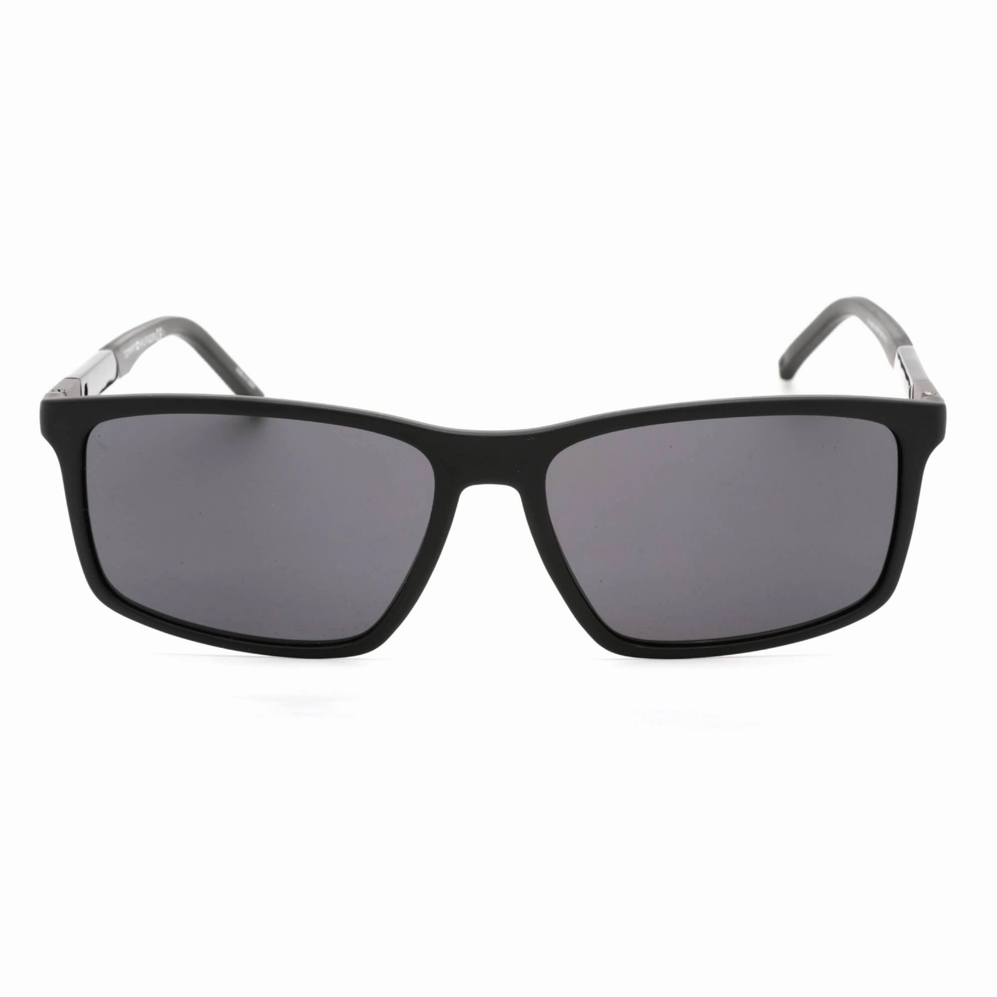 Tommy Hilfiger Men's Sunglasses - Black Rectangular Plastic Frame | TH 1650/S 0807 IR