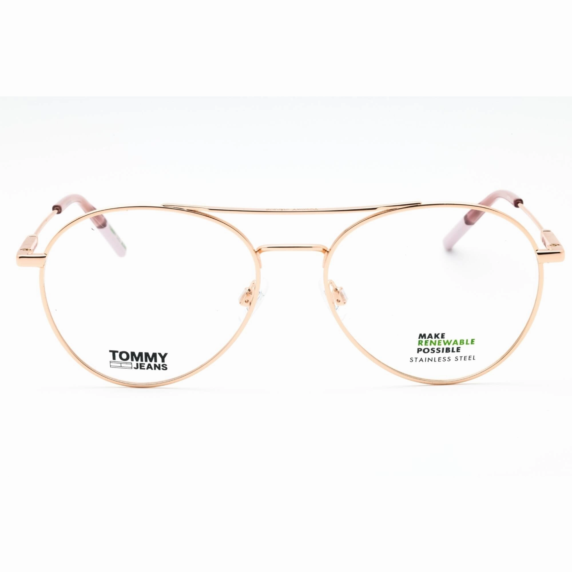 Tommy Hilfiger Unisex Eyeglasses - Gold Copper Metal Aviator Frame | TJ 0088 0DDB 00
