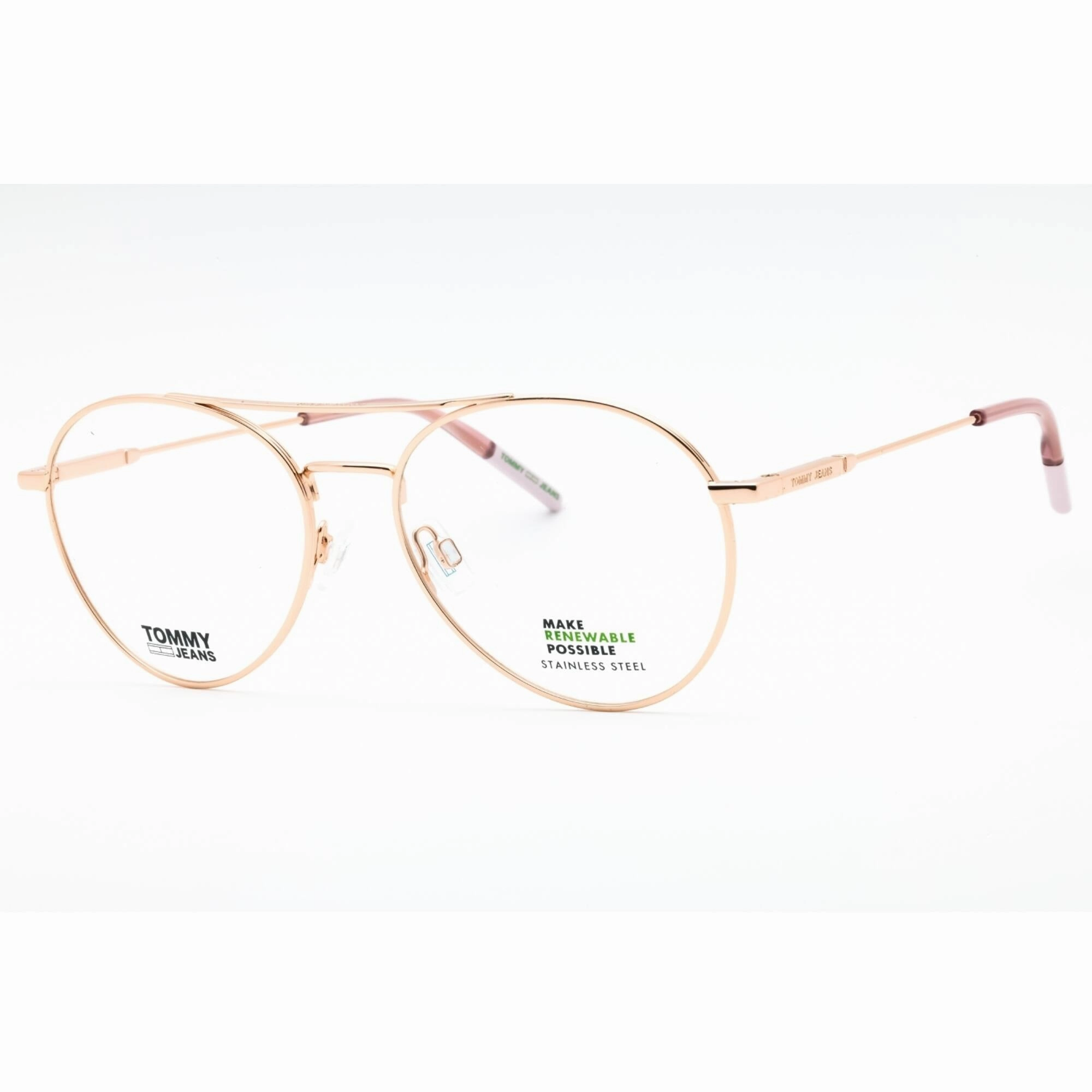 Tommy Hilfiger Unisex Eyeglasses - Gold Copper Metal Aviator Frame | TJ 0088 0DDB 00