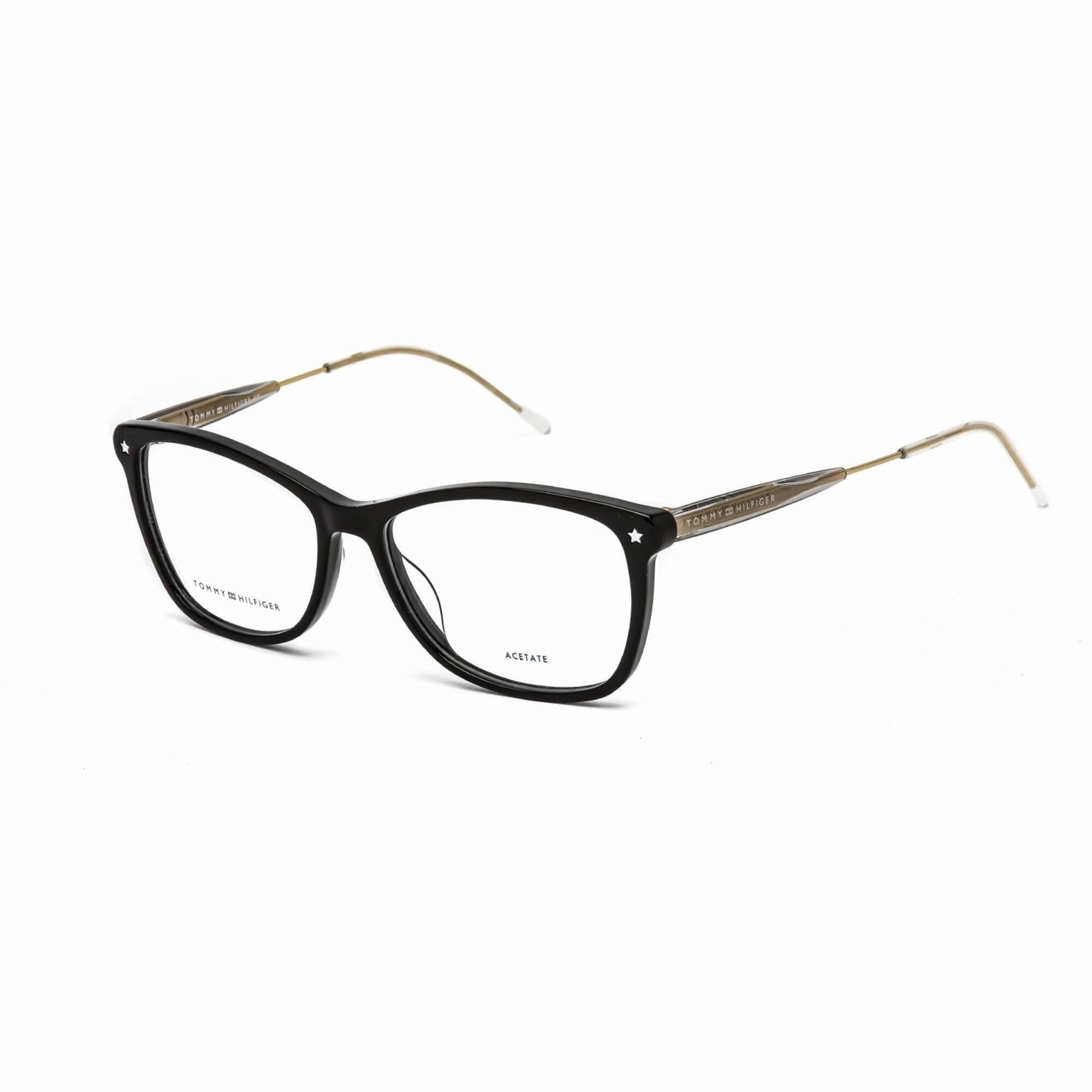 Tommy Hilfiger Women's Eyeglasses - Black Full Rim Rectangular Frame | TH 1633 0807 00