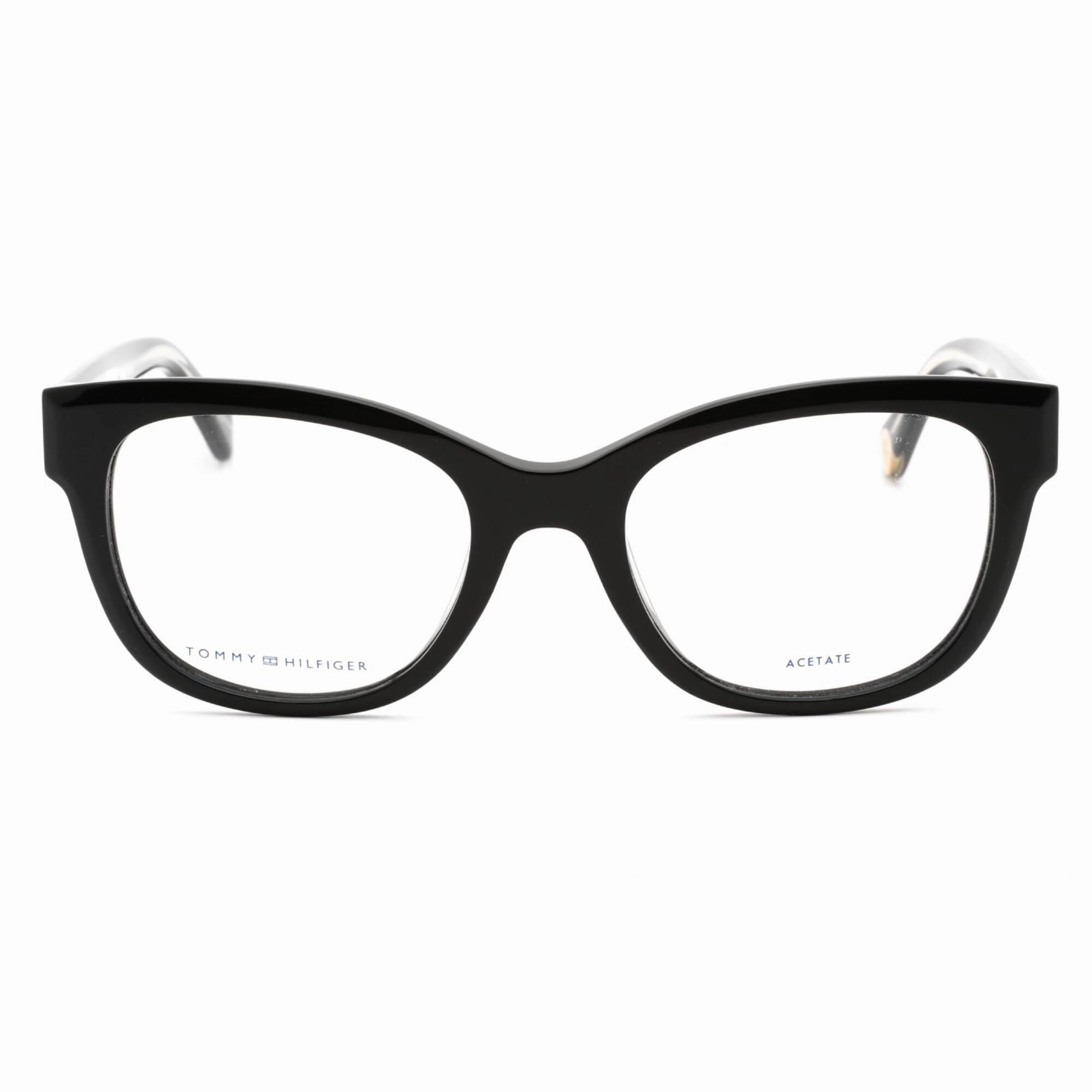 Tommy Hilfiger Women's Eyeglasses - Black Full Rim Rectangular Frame | TH 1864 0807 00