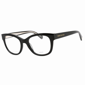 Tommy Hilfiger Women's Eyeglasses - Black Full Rim Rectangular Frame | TH 1864 0807 00