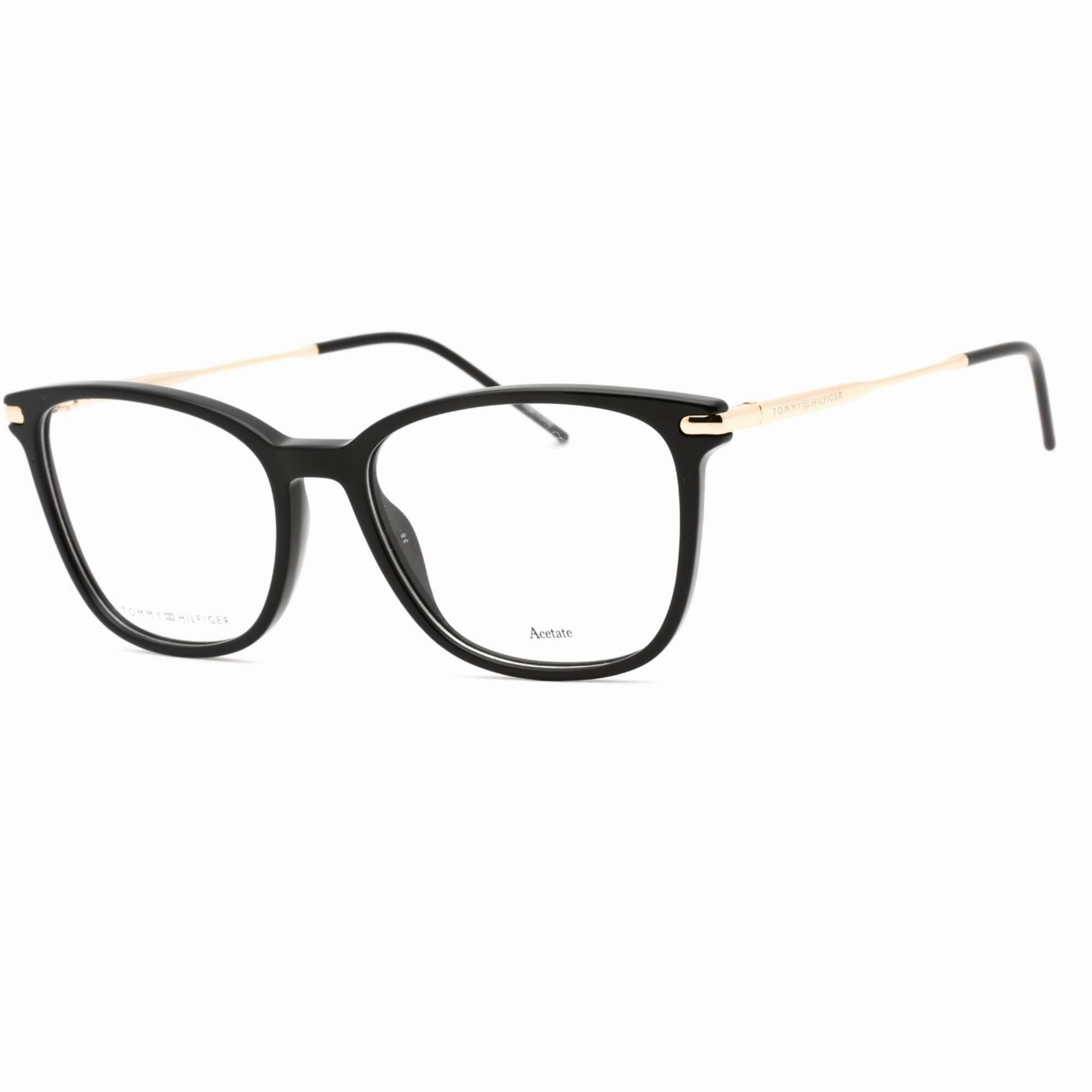 Tommy Hilfiger Women's Eyeglasses - Black Plastic Rectangular Frame | TH 1708 807