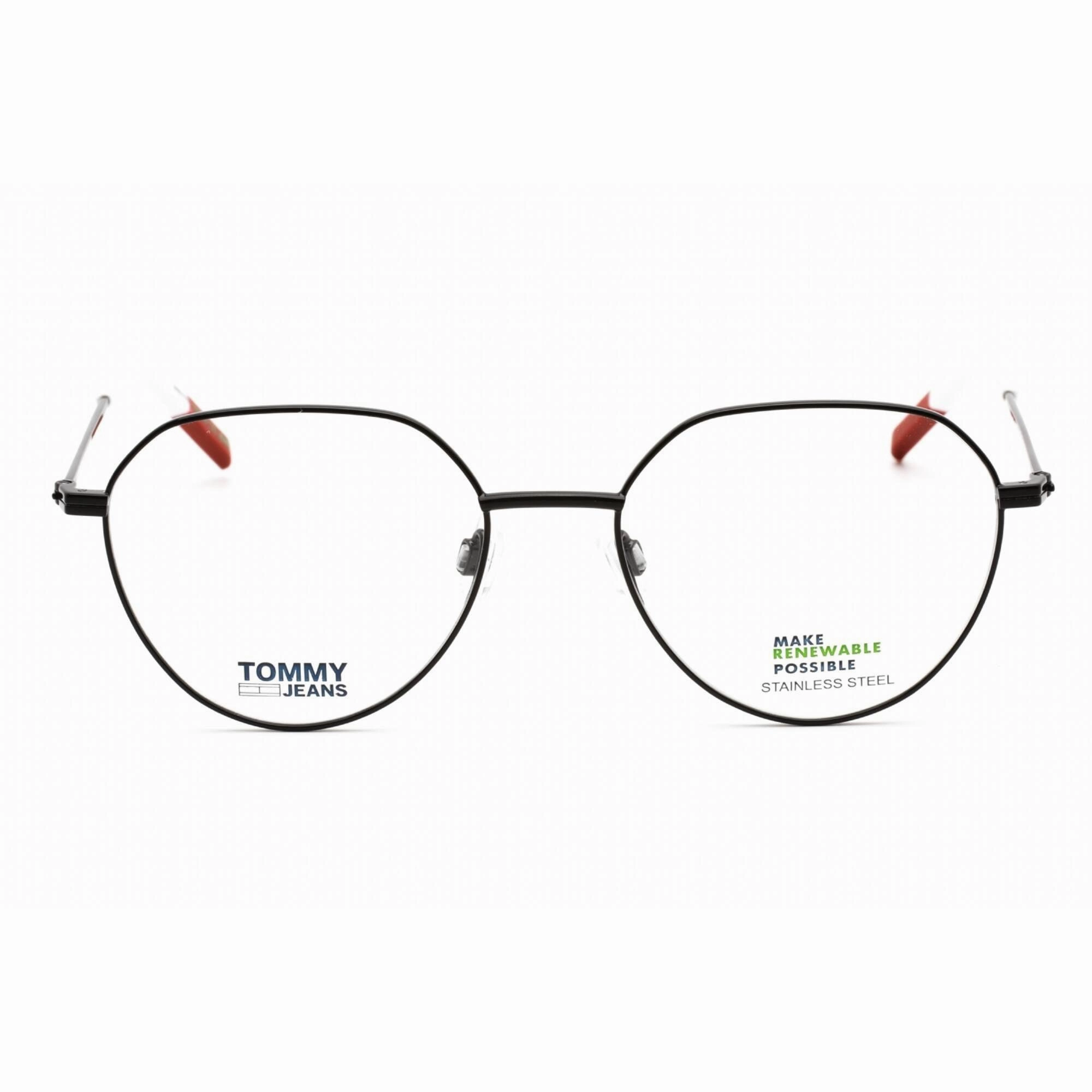 Tommy Hilfiger Women's Eyeglasses - Full Rim Black Metal Round Frame | TJ 0015 0807 00