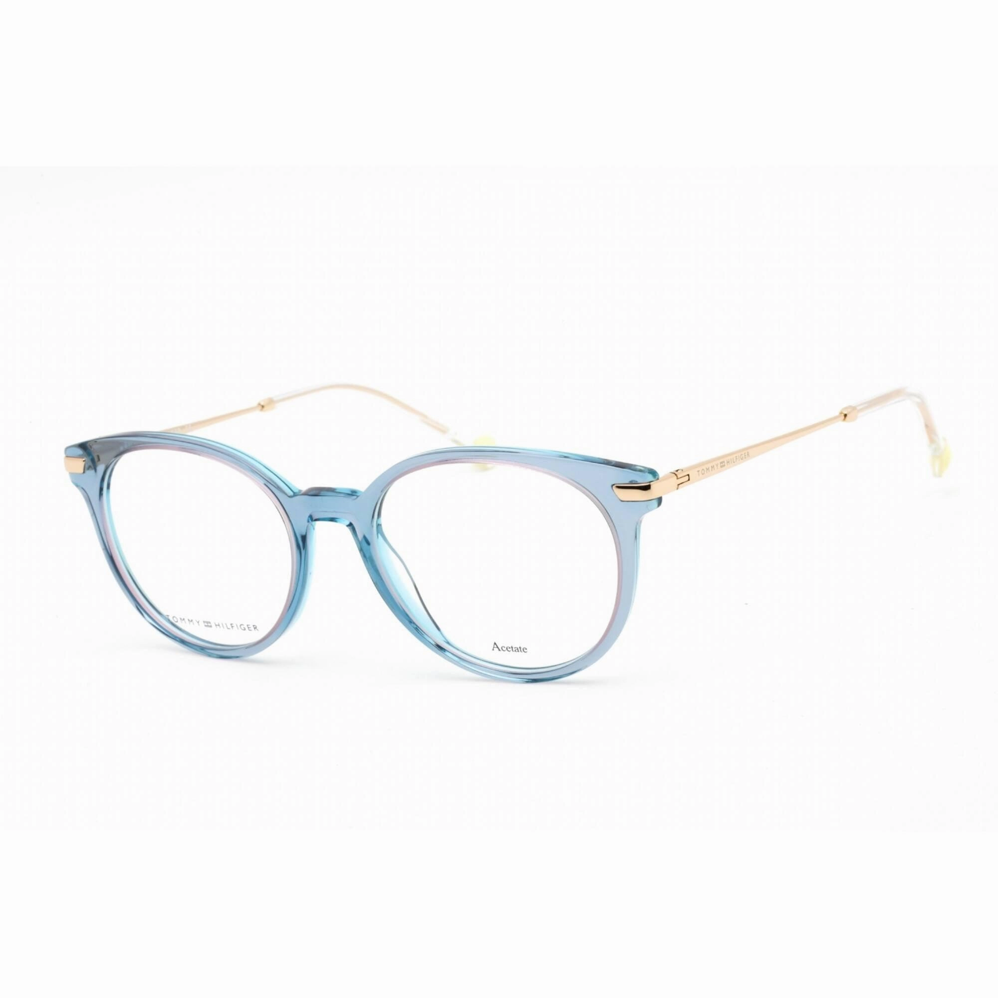 Tommy Hilfiger Women's Eyeglasses - Full Rim Blue Acetate Round | TH 1821 0PJP 00