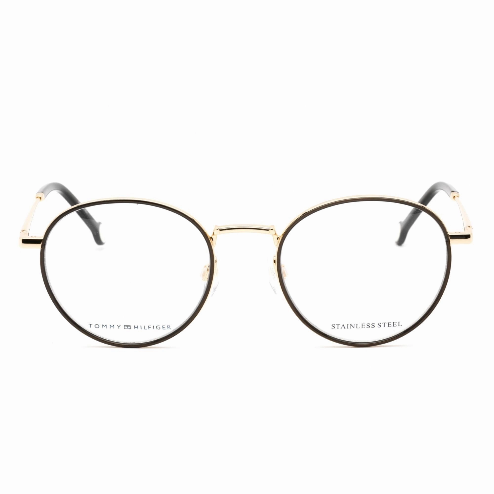 Tommy Hilfiger Women's Eyeglasses - Full Rim Gold Black Oval Shape Frame | TH 1820 J5G
