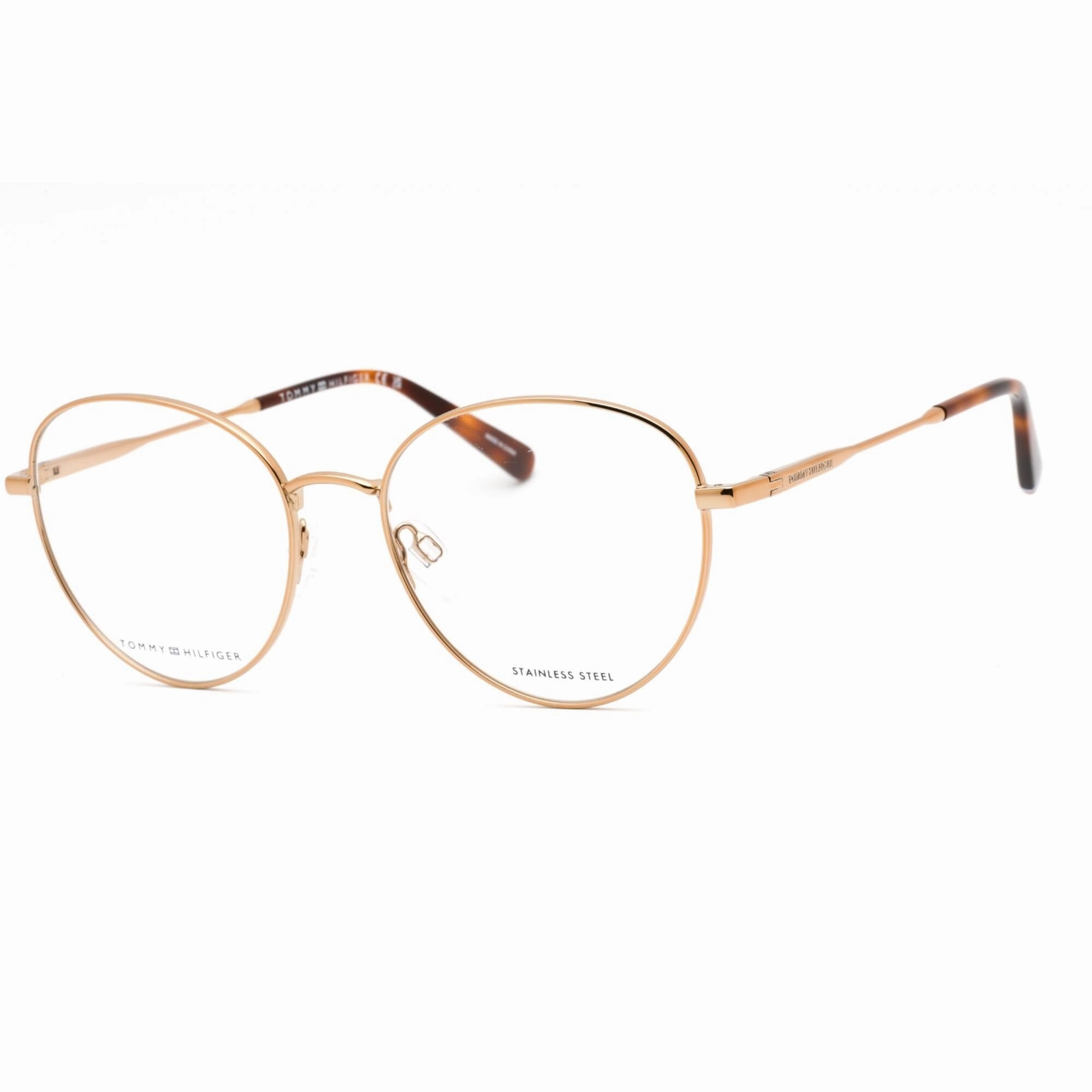 Tommy Hilfiger Women's Eyeglasses - Gold Copper Round Metal Frame | TH 2005 0DDB 00