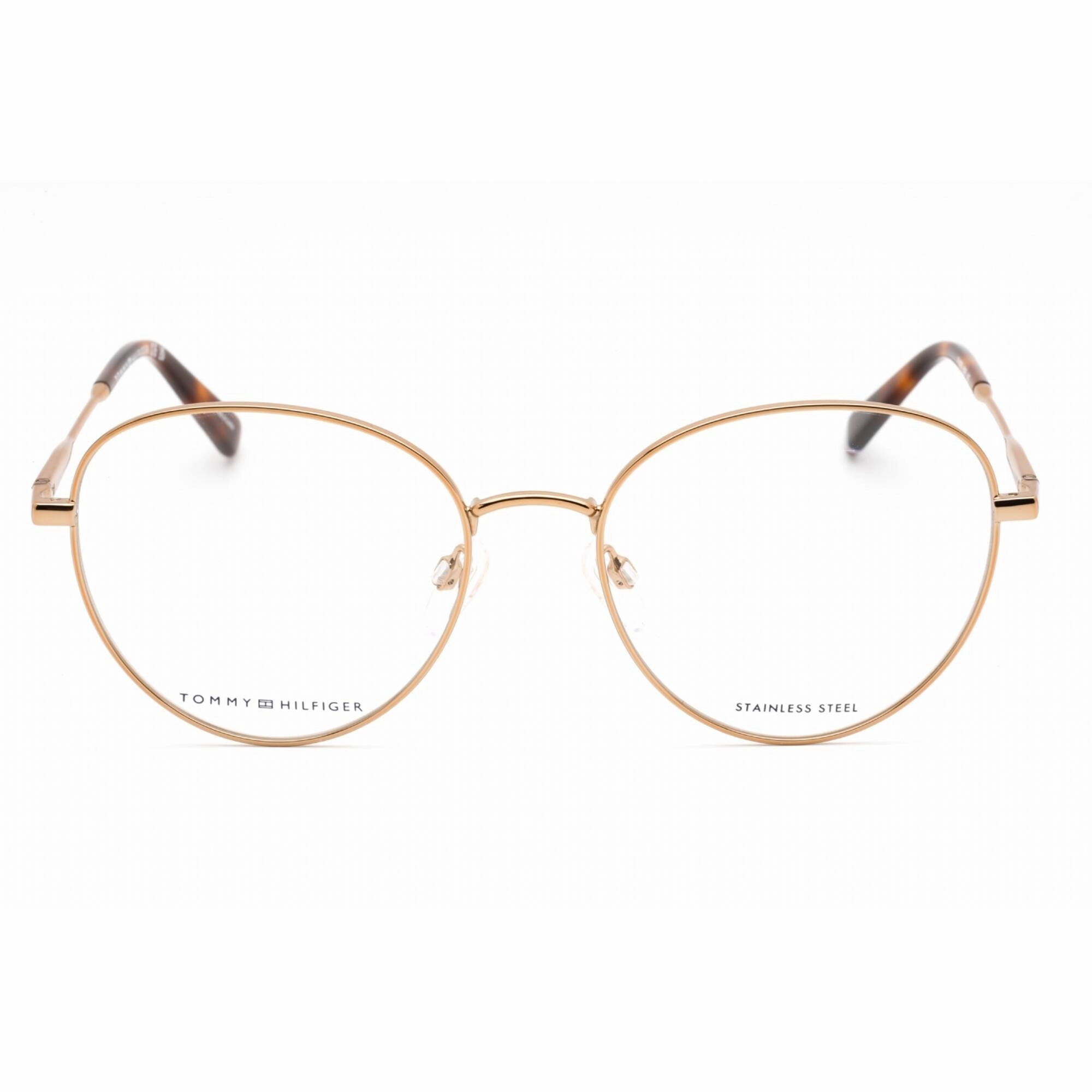 Tommy Hilfiger Women's Eyeglasses - Gold Copper Round Metal Frame | TH 2005 0DDB 00