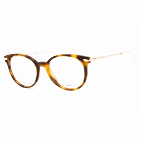 Tommy Hilfiger Women's Eyeglasses - Havana 2 Plastic Round Frame | TH 1821 005L 00