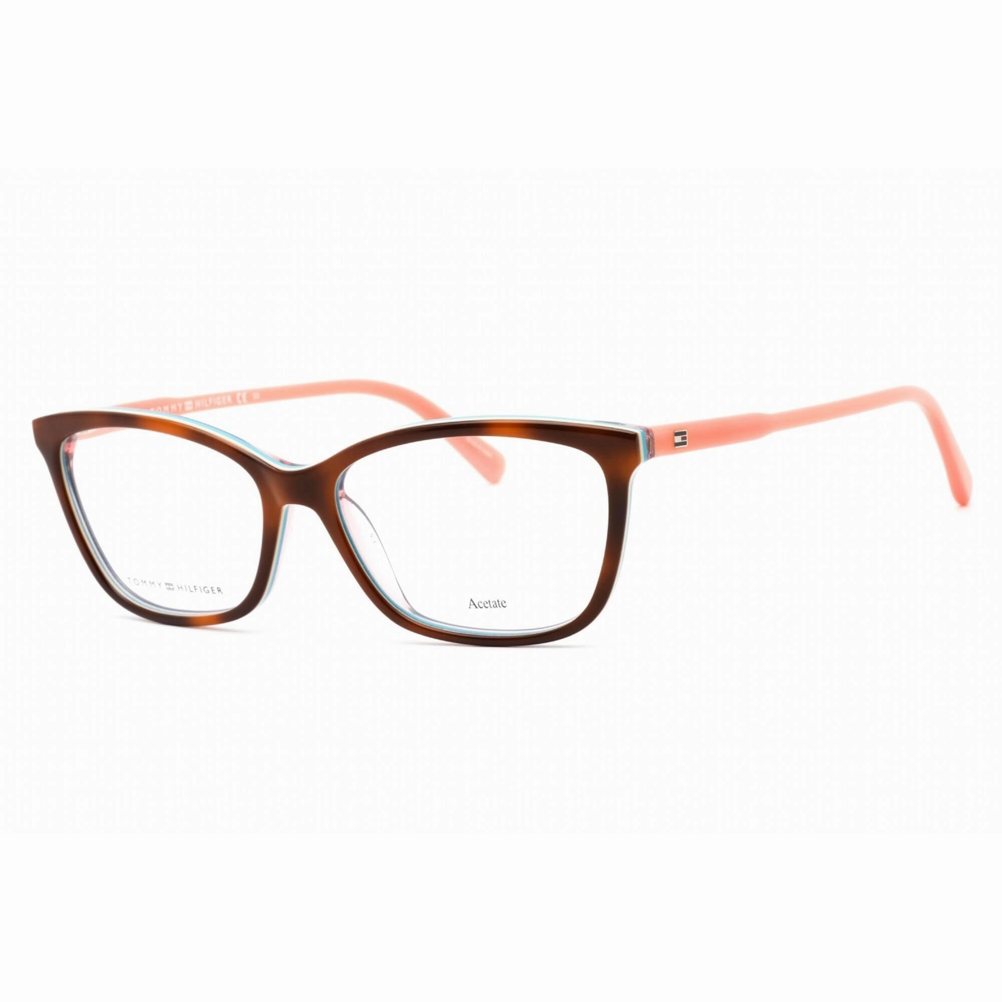 Tommy Hilfiger Women's Eyeglasses - Havana Turquoise Peach Plastic | Th 1318 0VN4 00